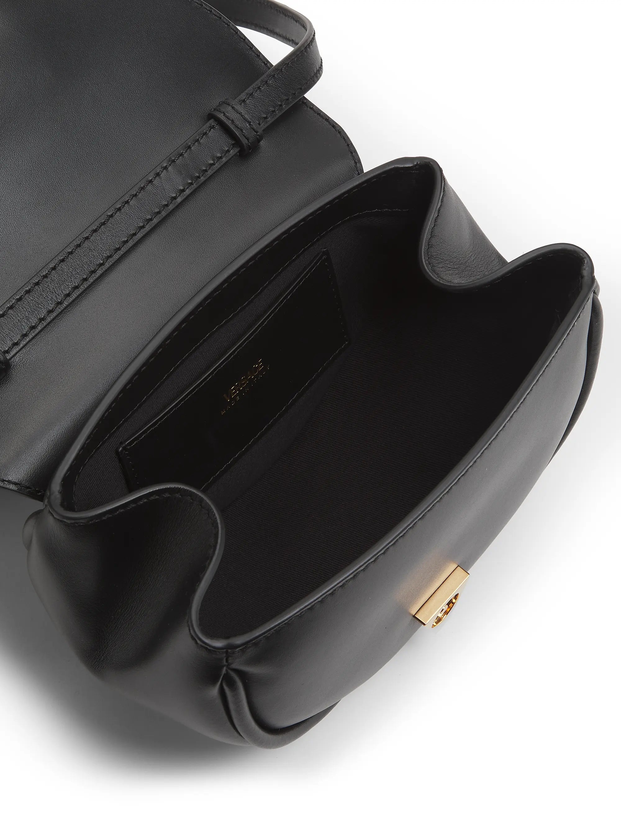 Versace Virtus Leather Small Shoulder Bag