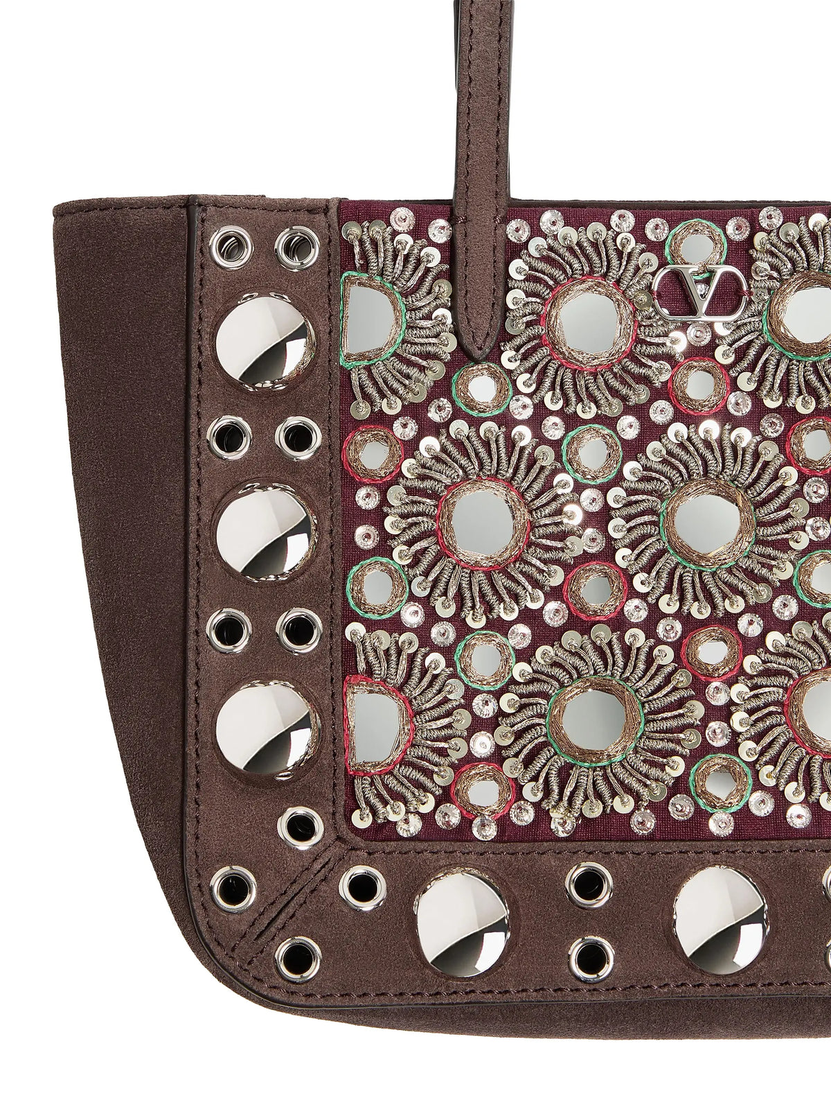 Valentino Garavani Nellcôte Mini Embroidered Shopping Tote Bag