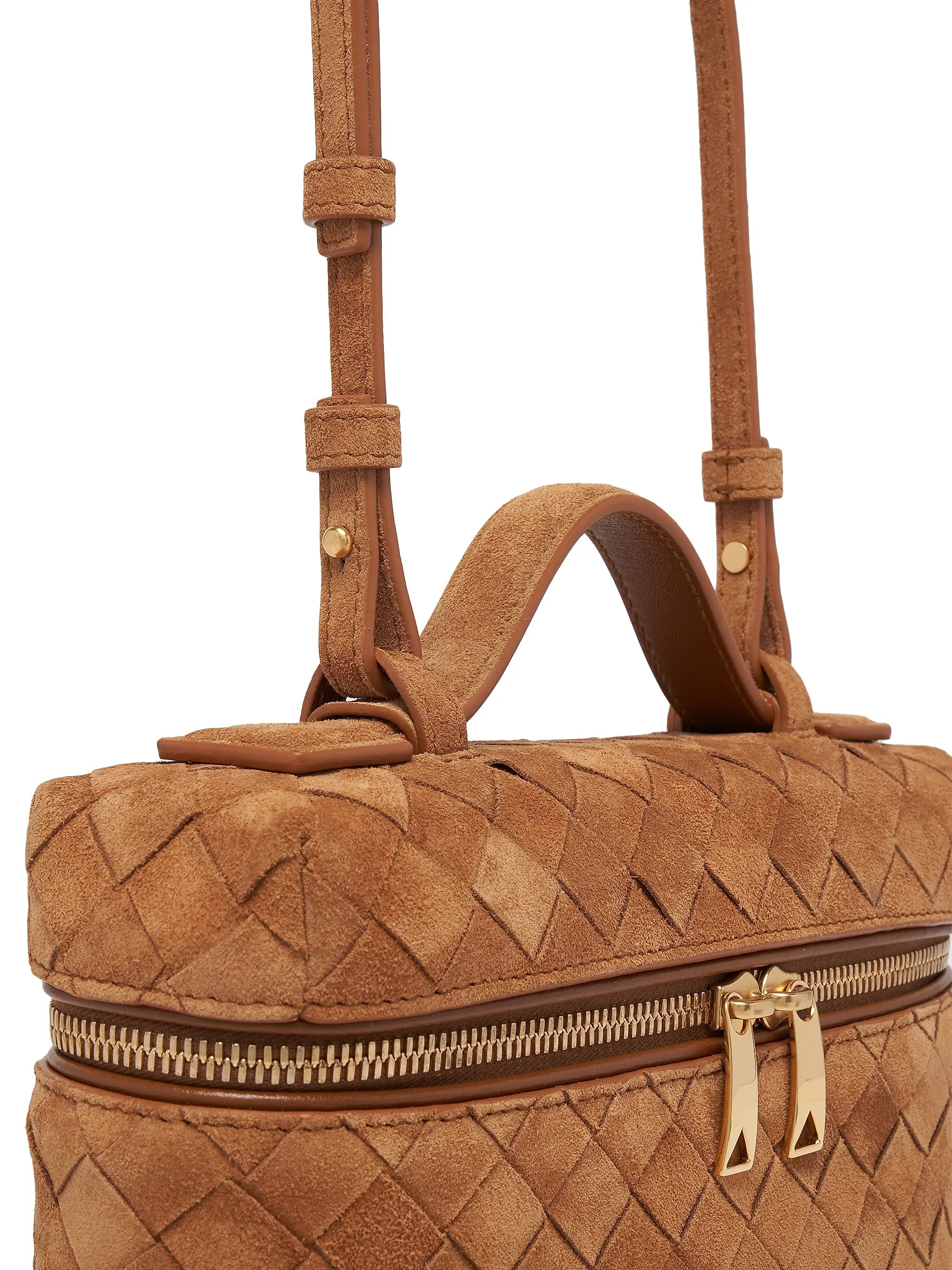 Bottega Veneta Bang Bang Intrecciato Suede Crossbody Vanity Case Bag