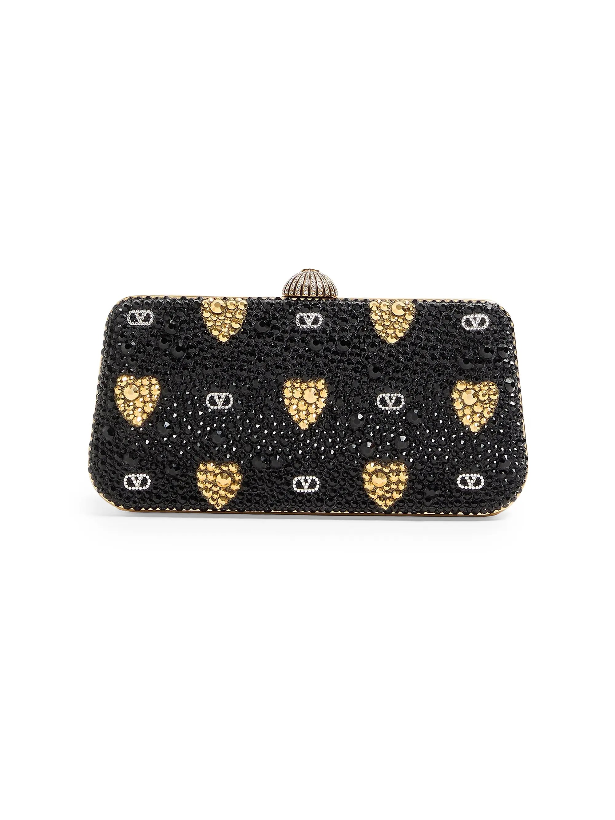 Valentino Garavani Carry Secrets Minaudiere Clutch with Rhinestone