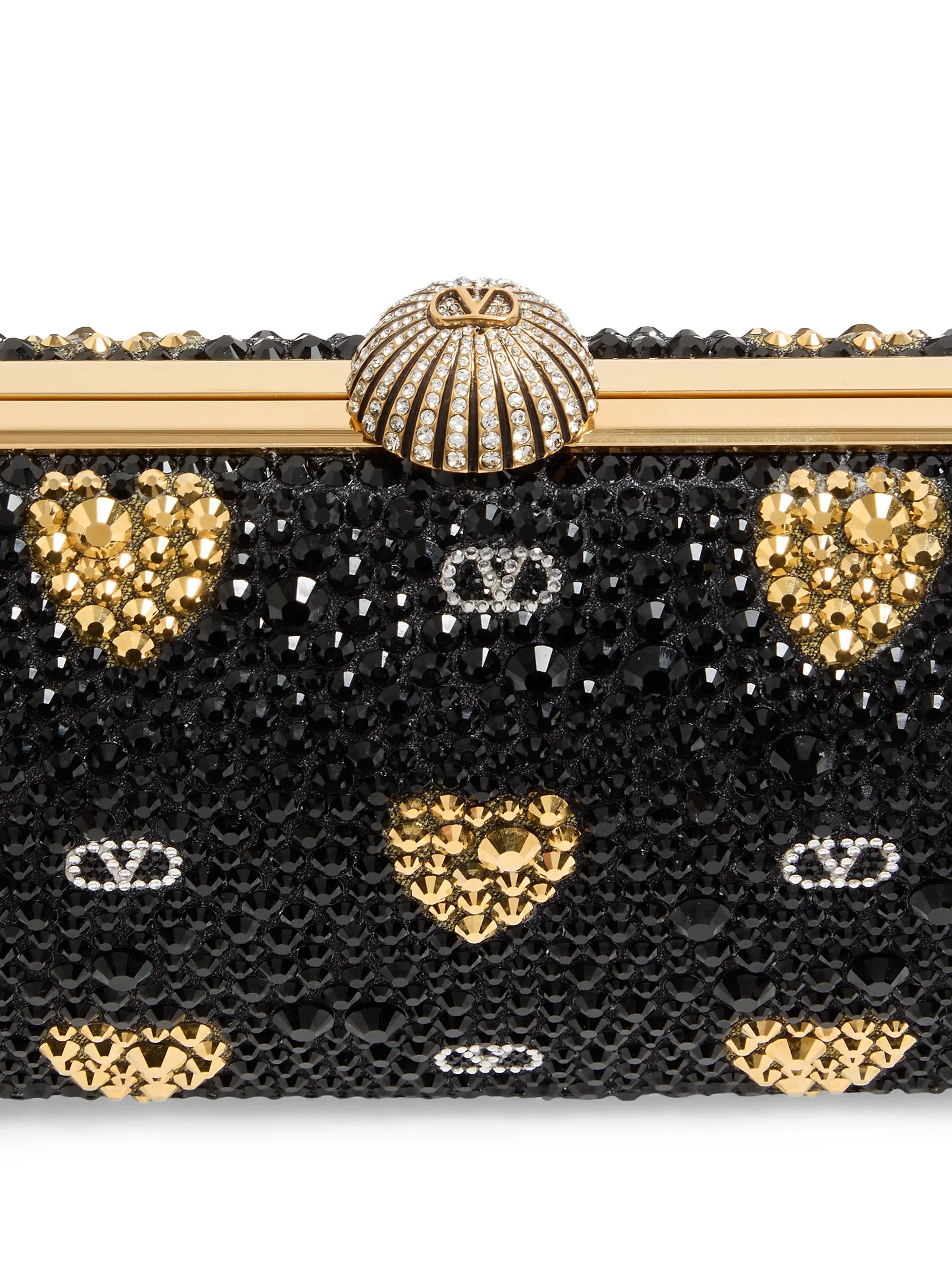 Valentino Garavani Carry Secrets Minaudiere Clutch with Rhinestone