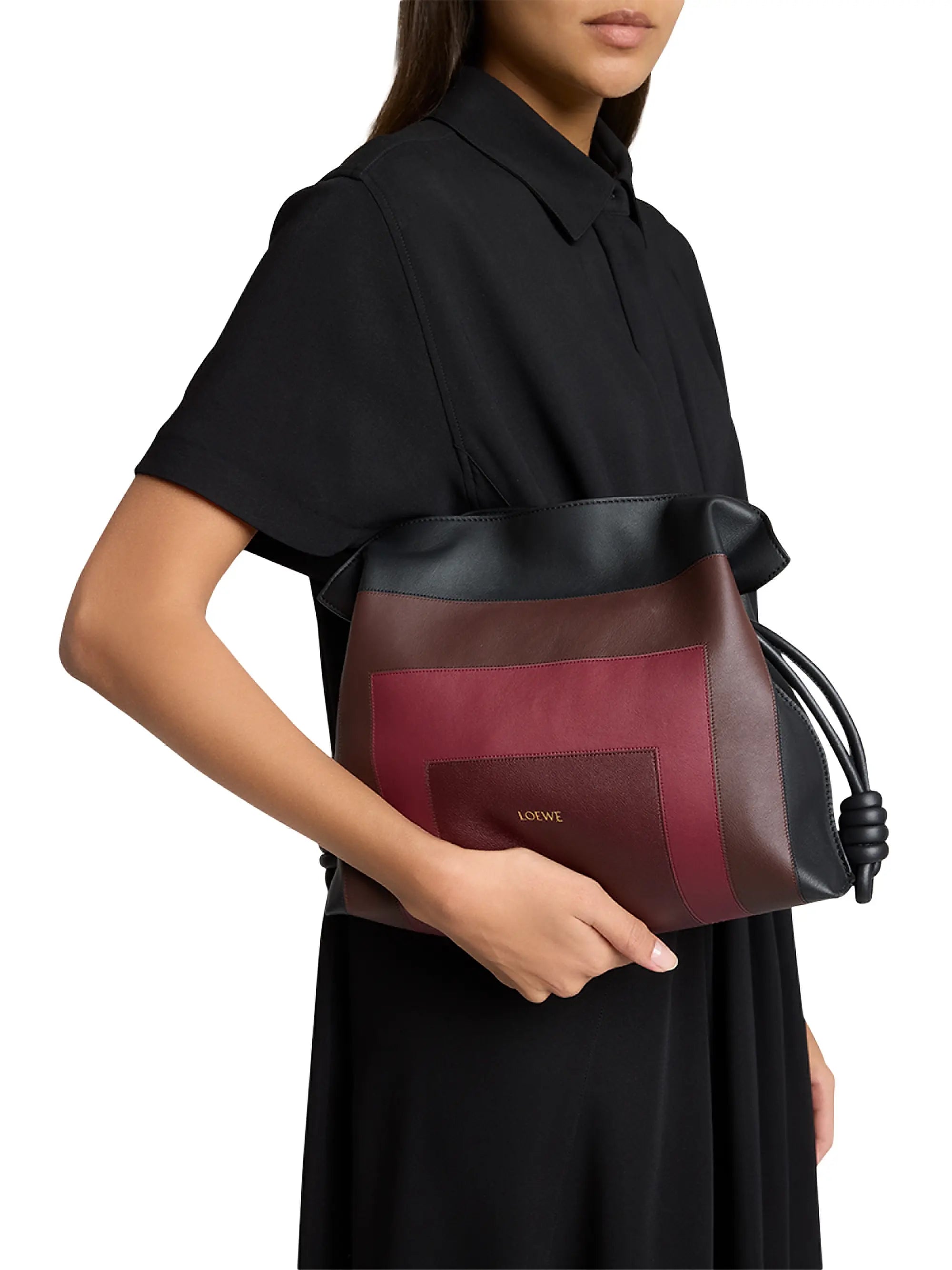 LOEWE Flamenco Leather Clutch