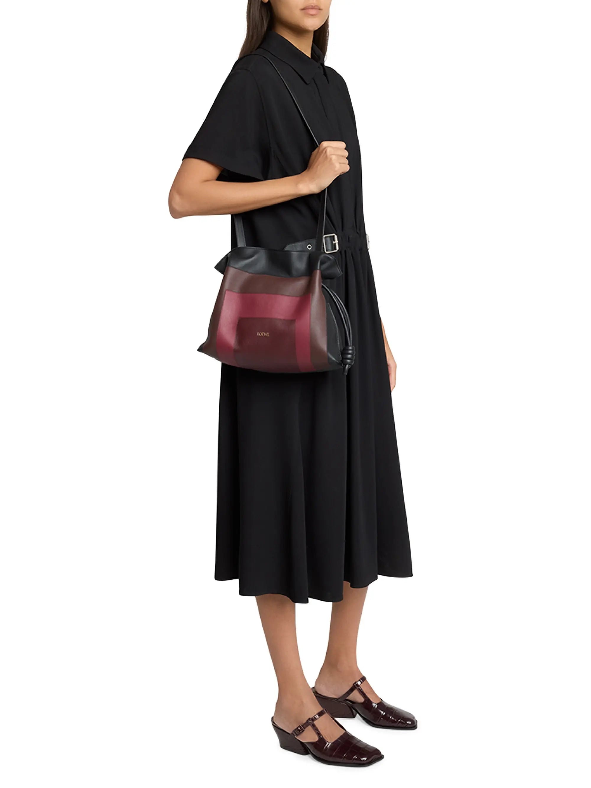 LOEWE Flamenco Leather Clutch