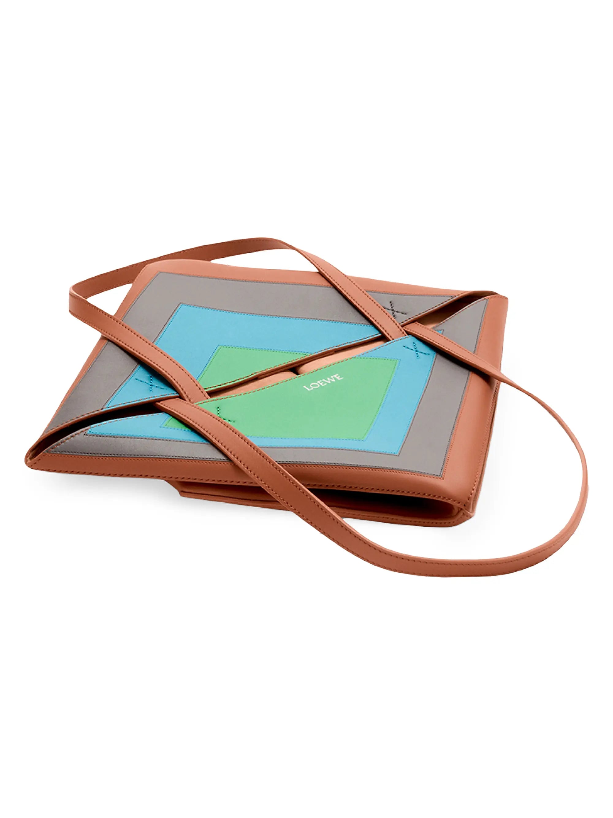 LOEWE LOEWE x Albers Medium Puzzle Fold Leather Tote Bag