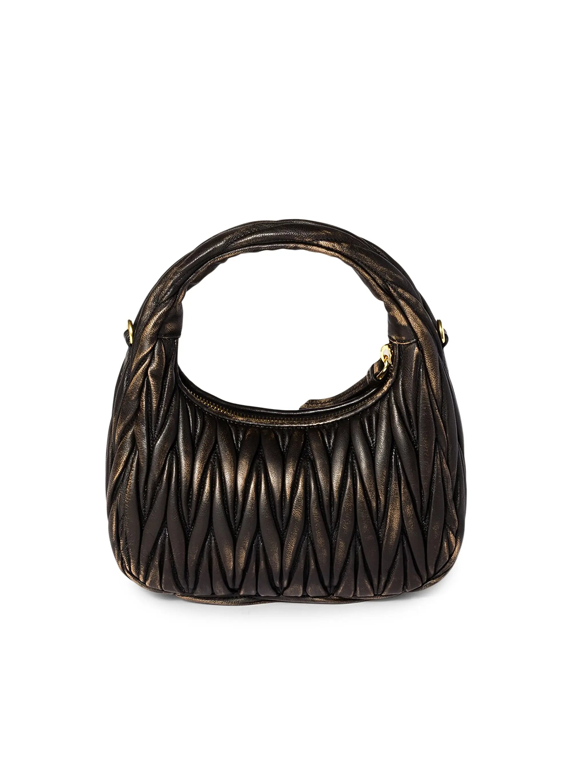 Miu Miu Wander Matelassé Nappa Leather Top Handle Bag