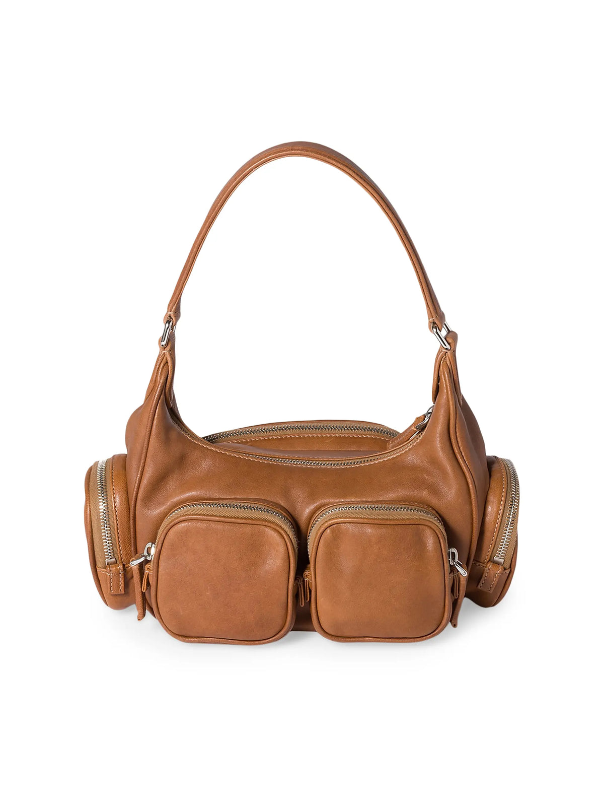 Women's Miu Miu Pocket Nappa Leather Shoulder Bag, hardware detail