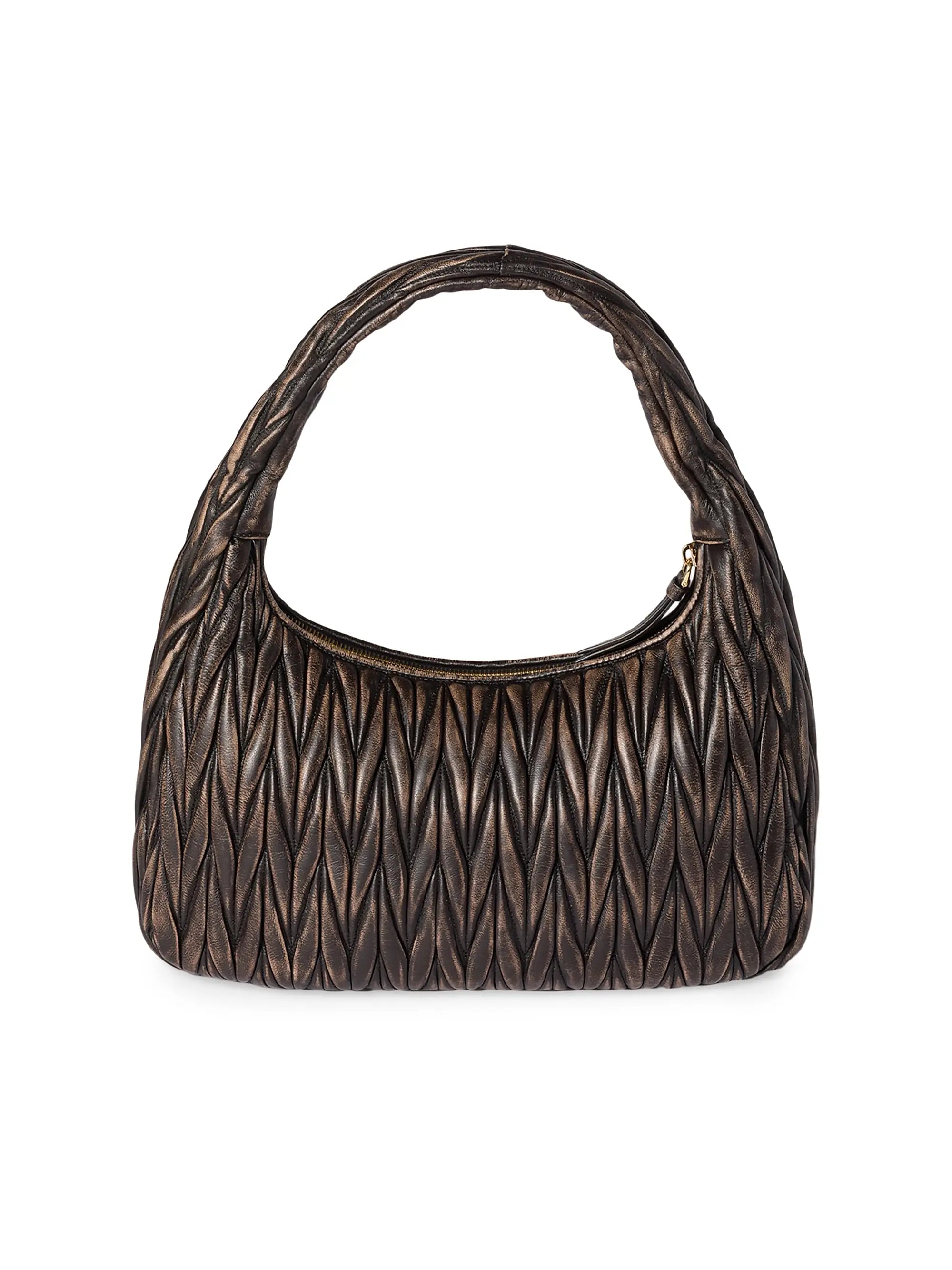 Miu Miu Wander Matelassé Nappa Leather Top Handle Bag