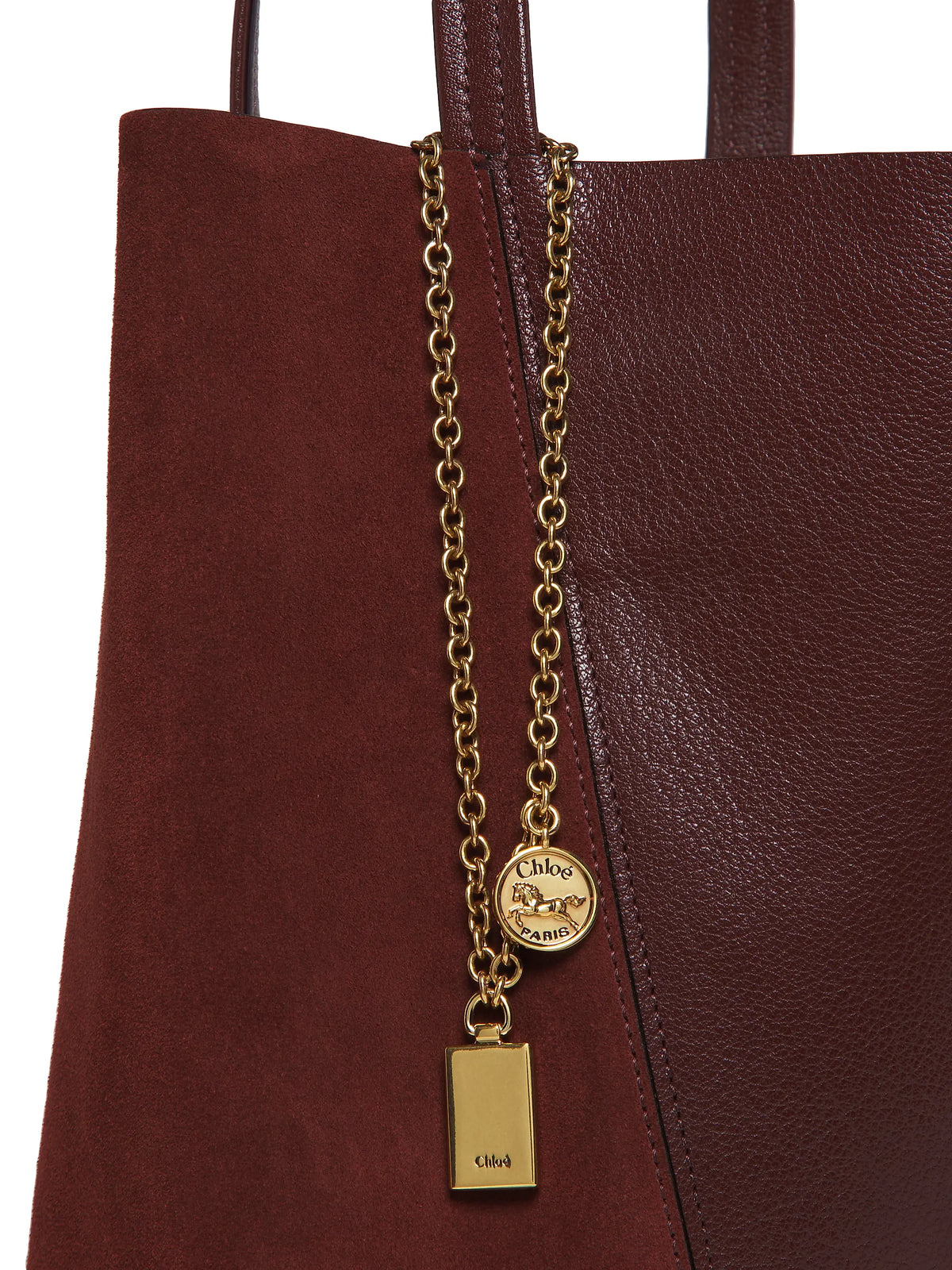 Chloé Spin Leather & Suede Tote Bag