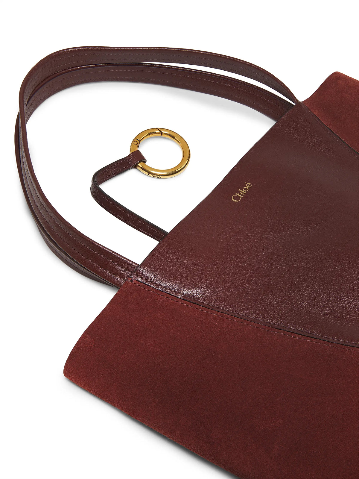 Chloé Spin Leather & Suede Tote Bag