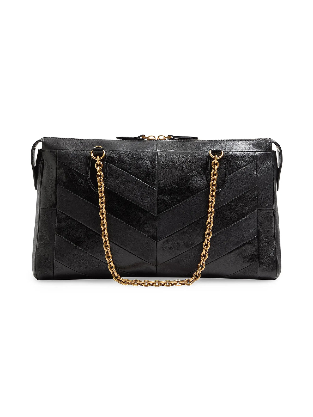 Valentino Garavani Panthea Shoulder Bag in Nappa Leather with Chevron Pattern