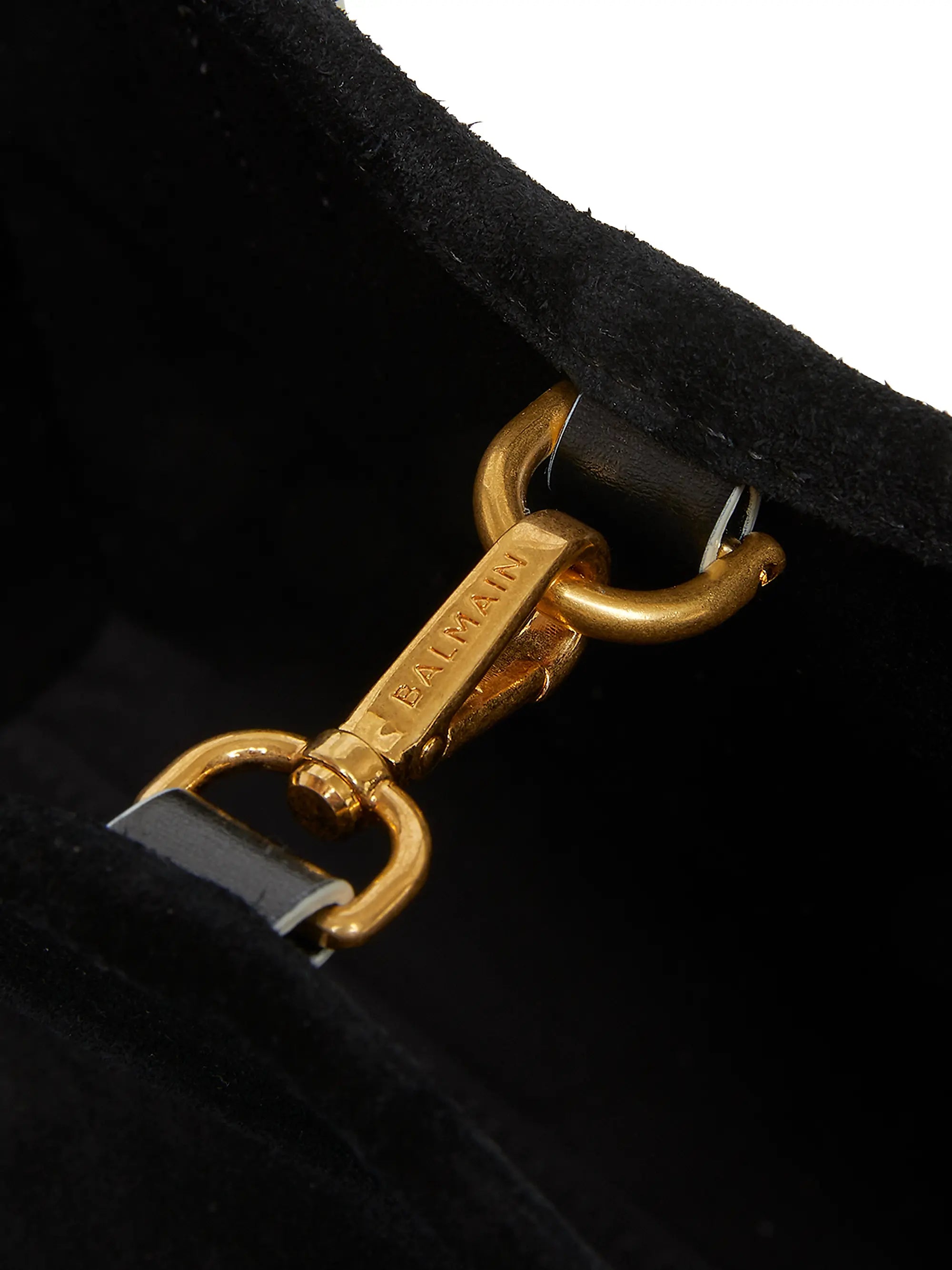 Balmain B-Army Logo Suede Tote Bag
