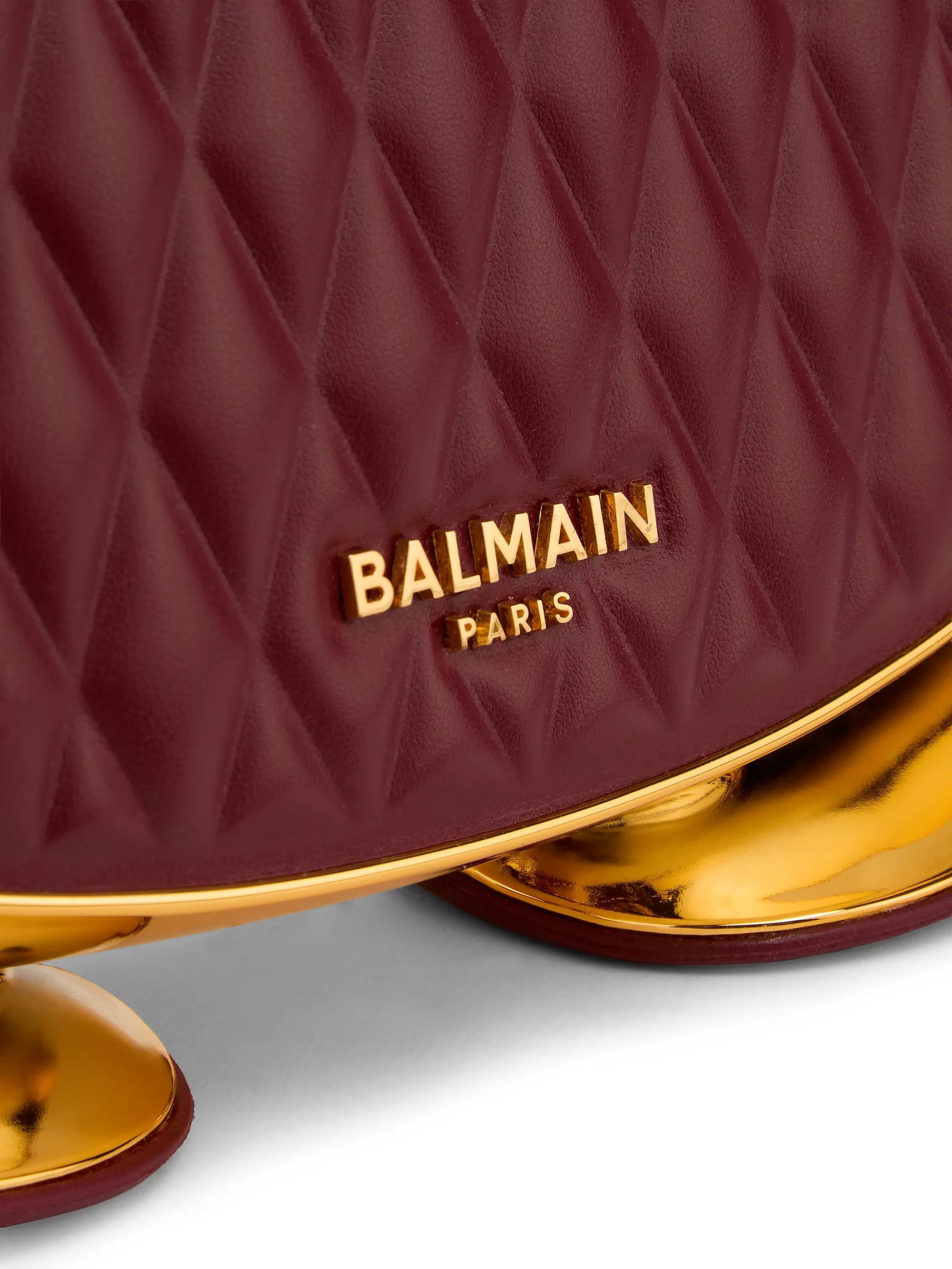 Balmain Small Jolie Madame Quilted Faux-Leather Top Handle Bag