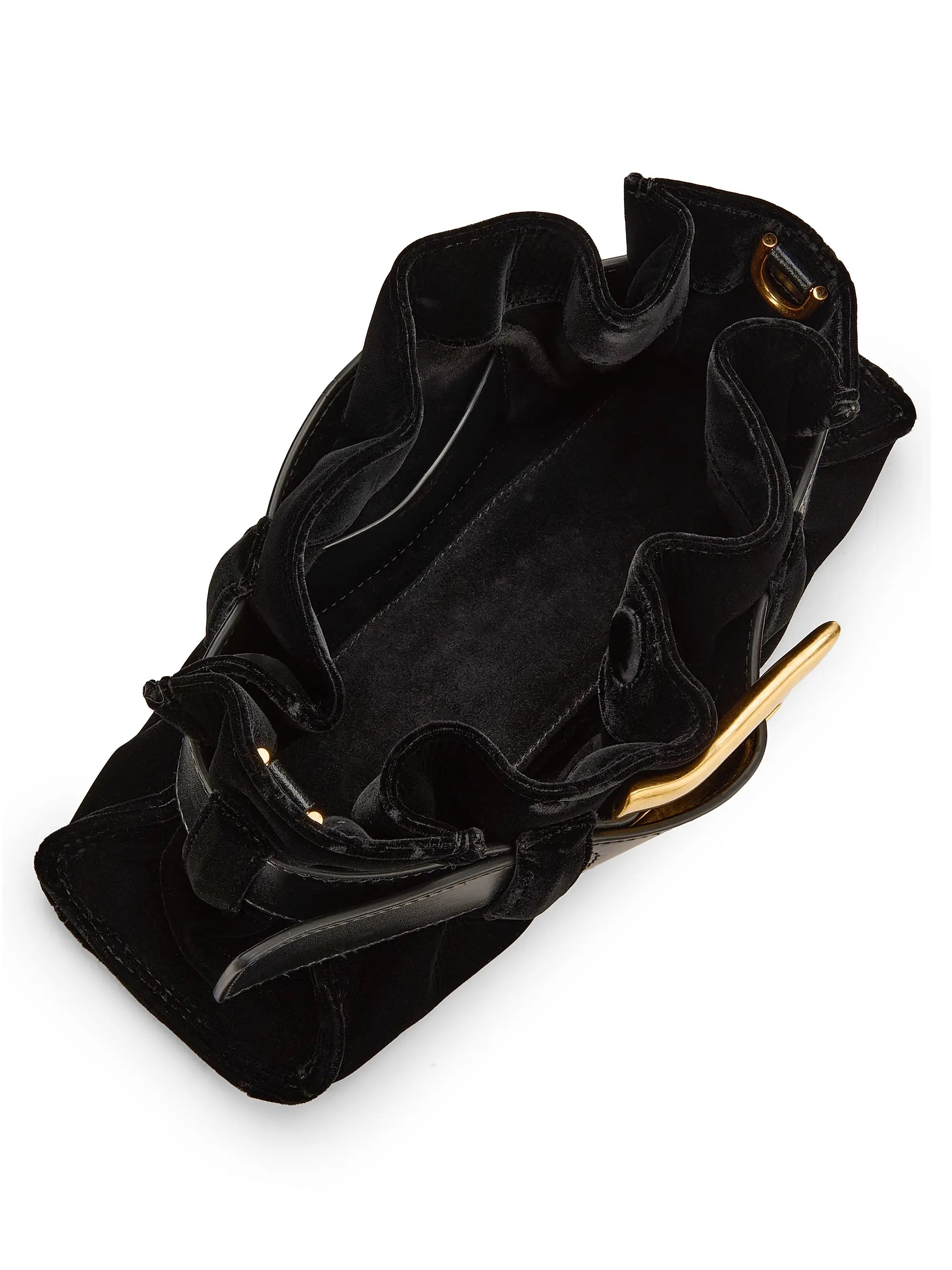 Balmain Mini Anthem Velvet Shoulder Bag