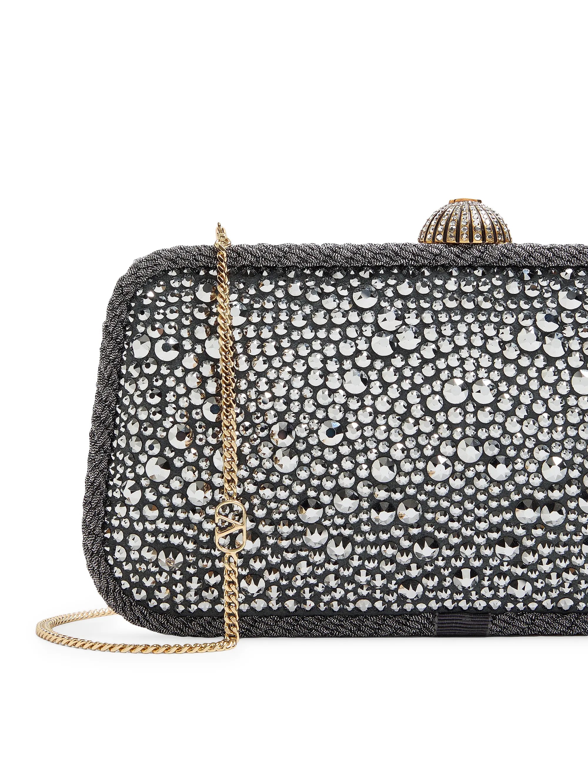 Valentino Garavani Carry Secrets Minaudiere Clutch with Rhinestones