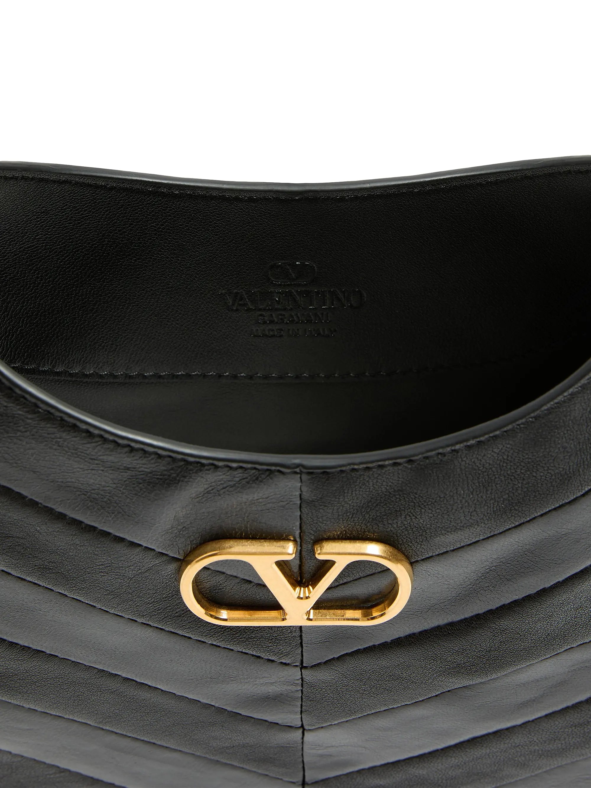 Valentino Garavani Hoboho Small Hobo Bag in Chevron-Patterned Nappa Leather