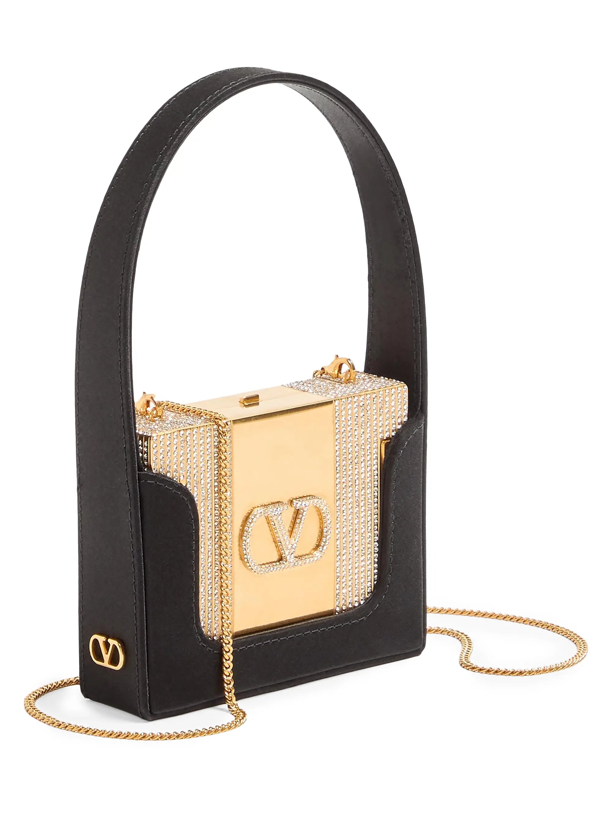 Valentino Garavani Minaumorphe Minaudière Clutch in Metal with Swarovski® Crystals