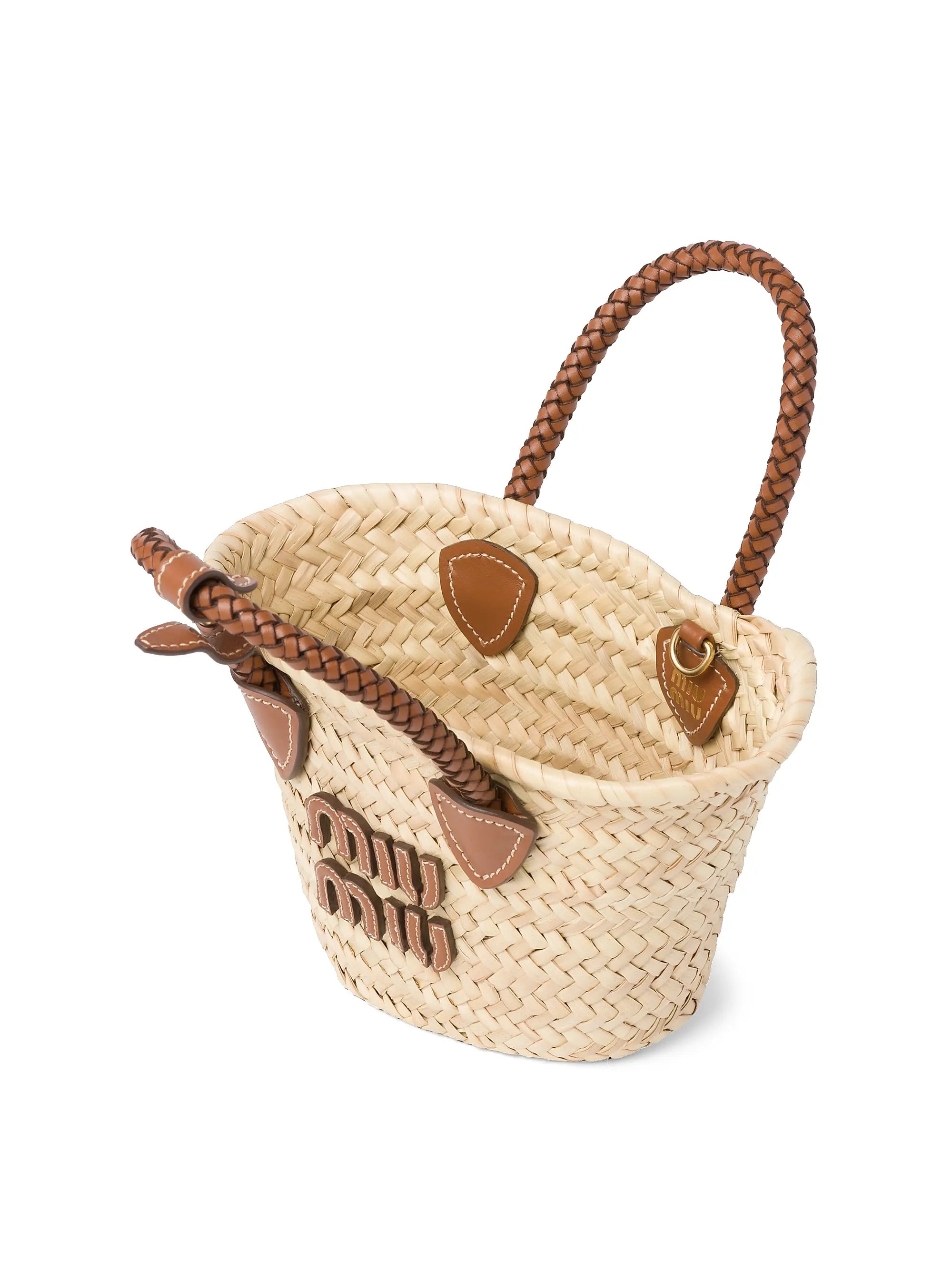 Miu Miu Woven Fabric Top Handle Bag