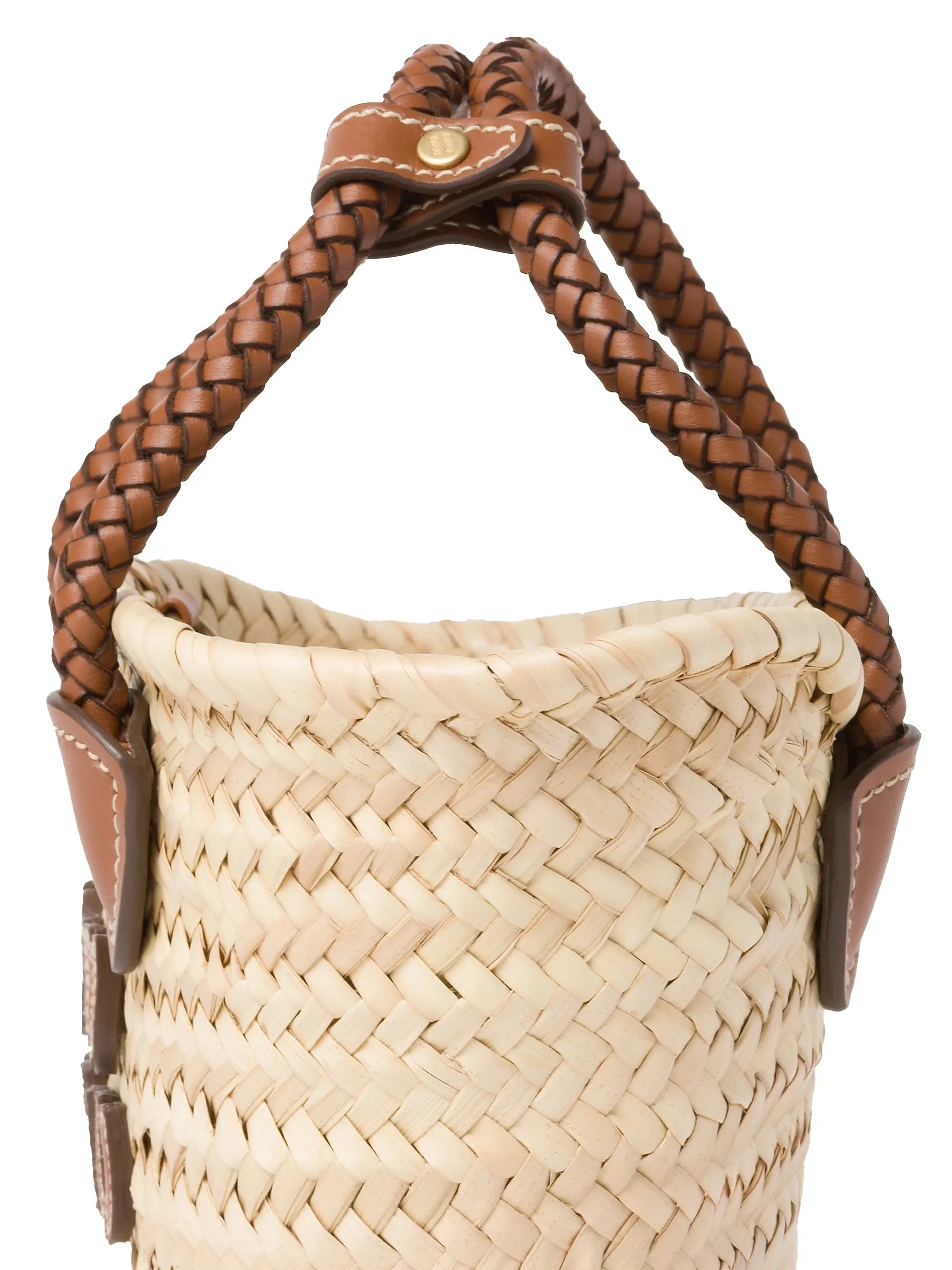Miu Miu Woven Fabric Top Handle Bag