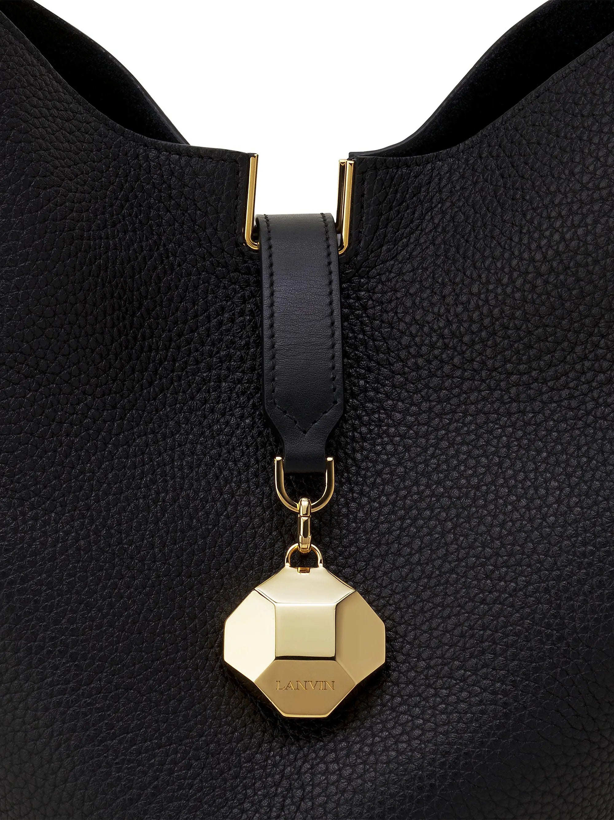 Lanvin Catch Medium Leather Bucket Bag