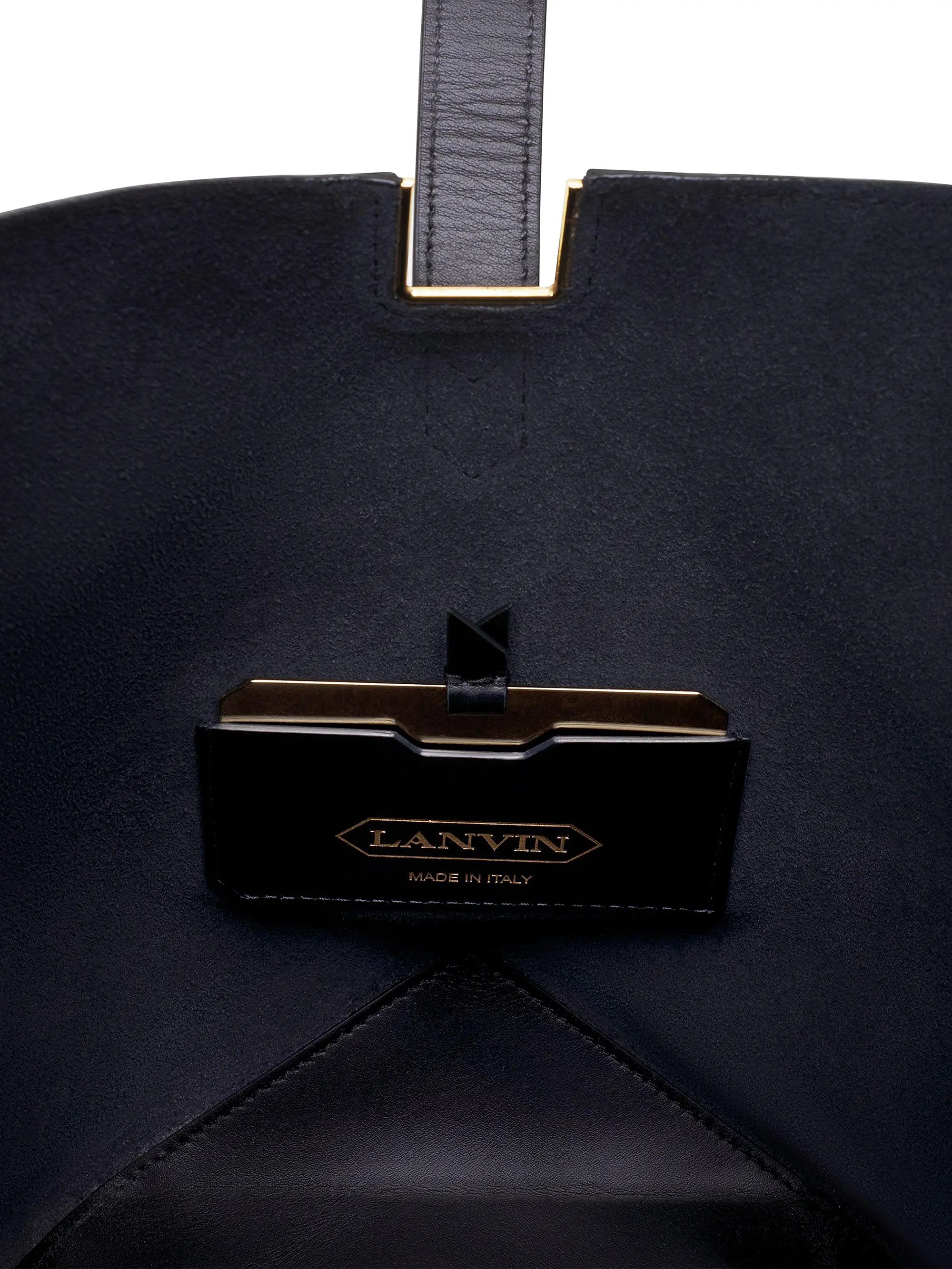 Lanvin Catch Medium Leather Bucket Bag