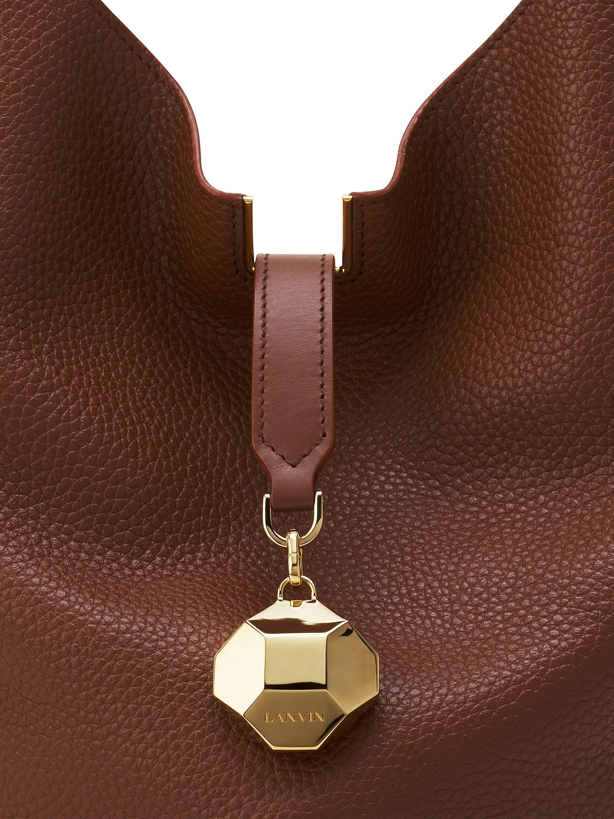 Lanvin Catch Medium Leather Bucket Bag