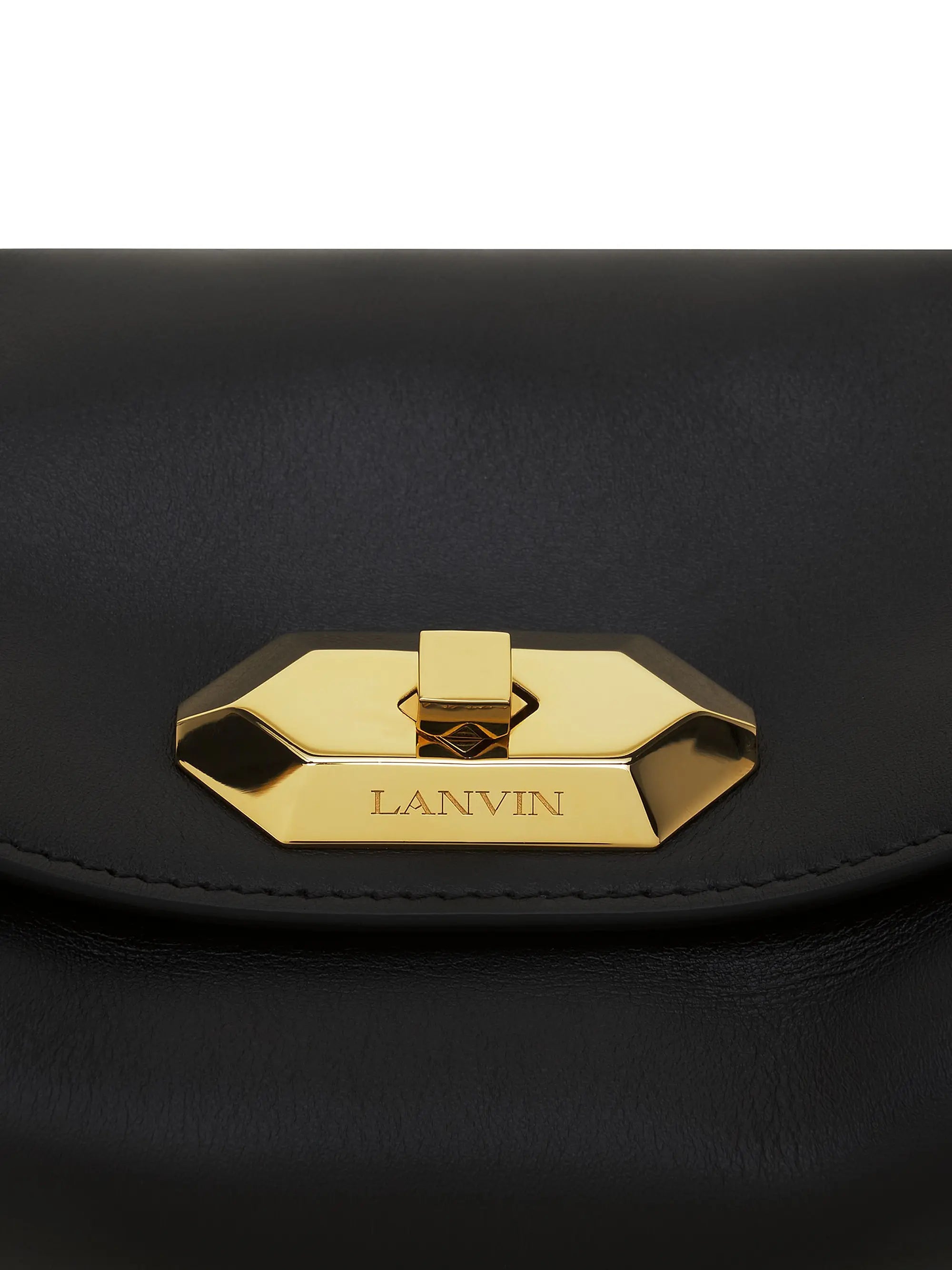 Lanvin Compagnon Asymmetrical Crossbody Bag in Leather
