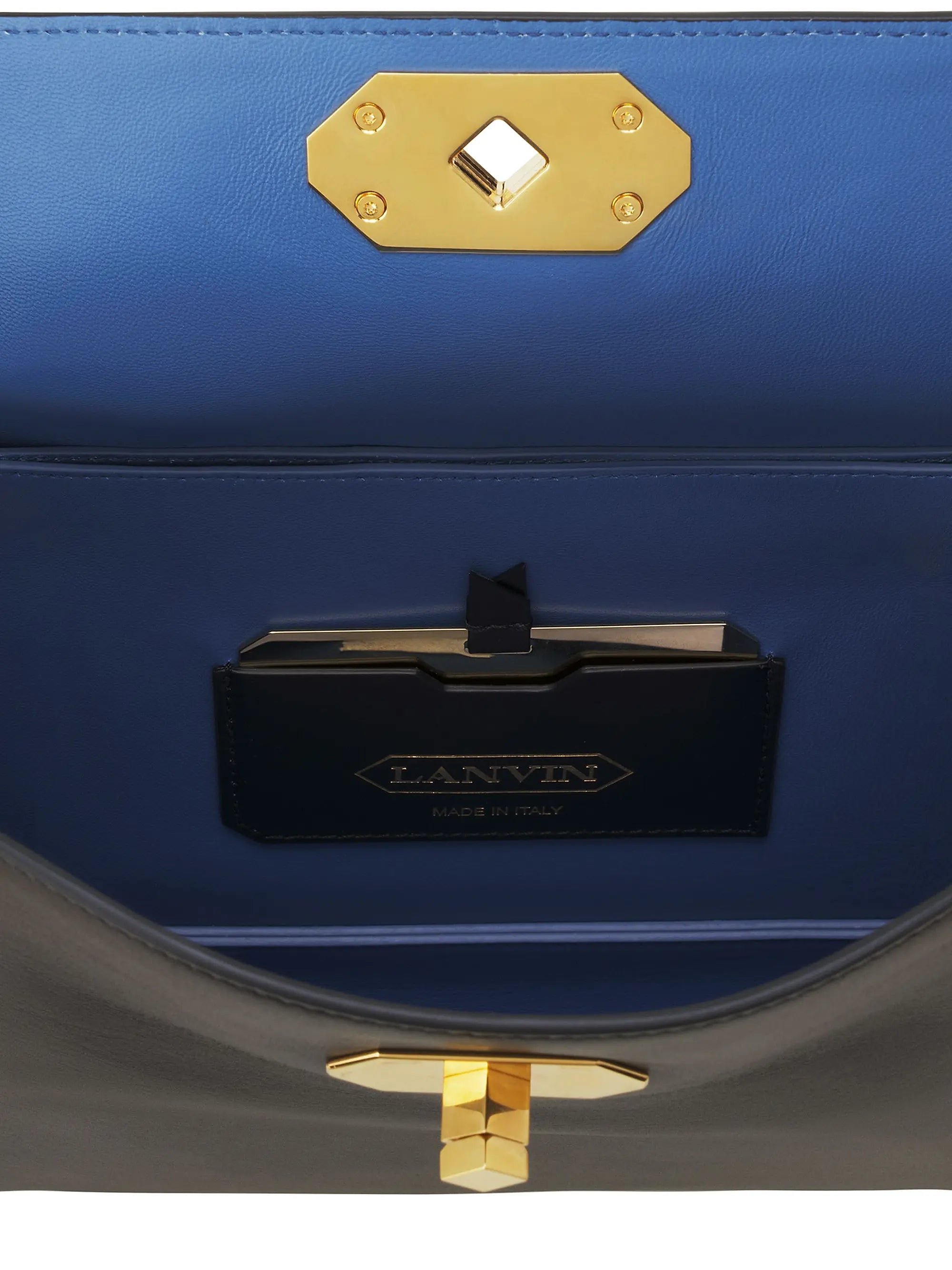 Lanvin Compagnon Asymmetrical Crossbody Bag in Leather