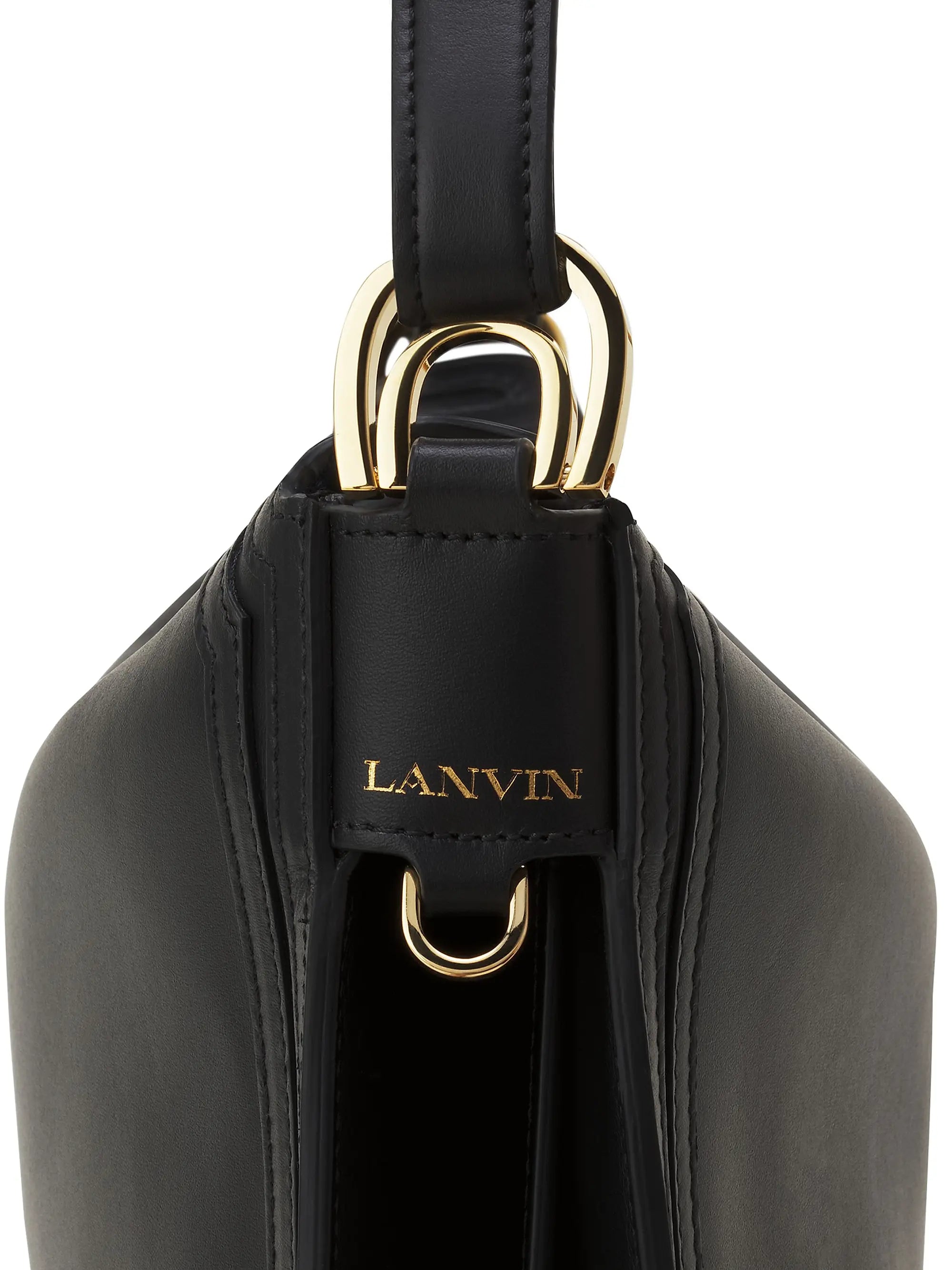 Lanvin Compagnon Asymmetrical Crossbody Bag in Leather