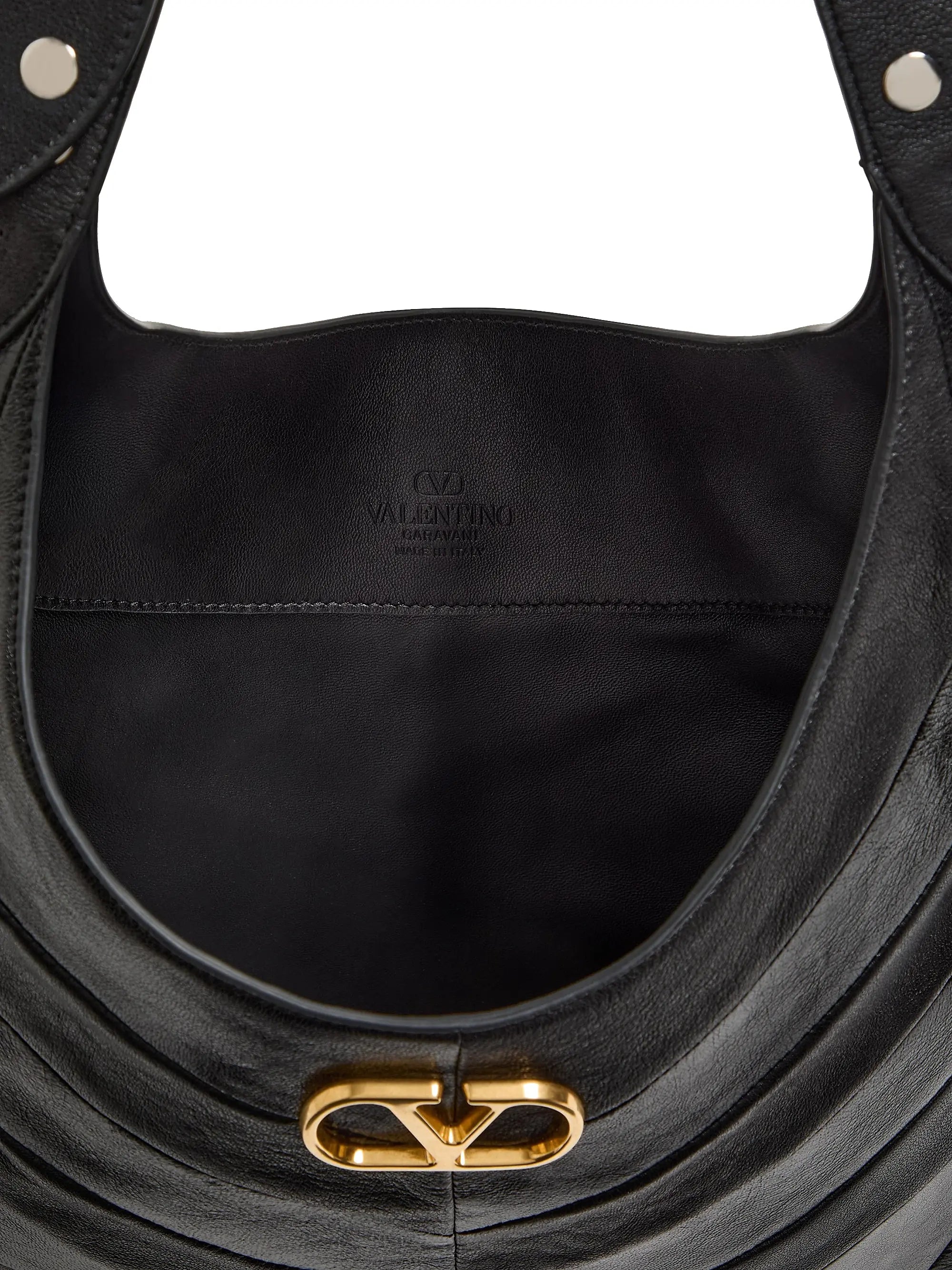 Valentino Garavani Hoboho Shoulder Bag in Nappa Leather with Chevron Pattern