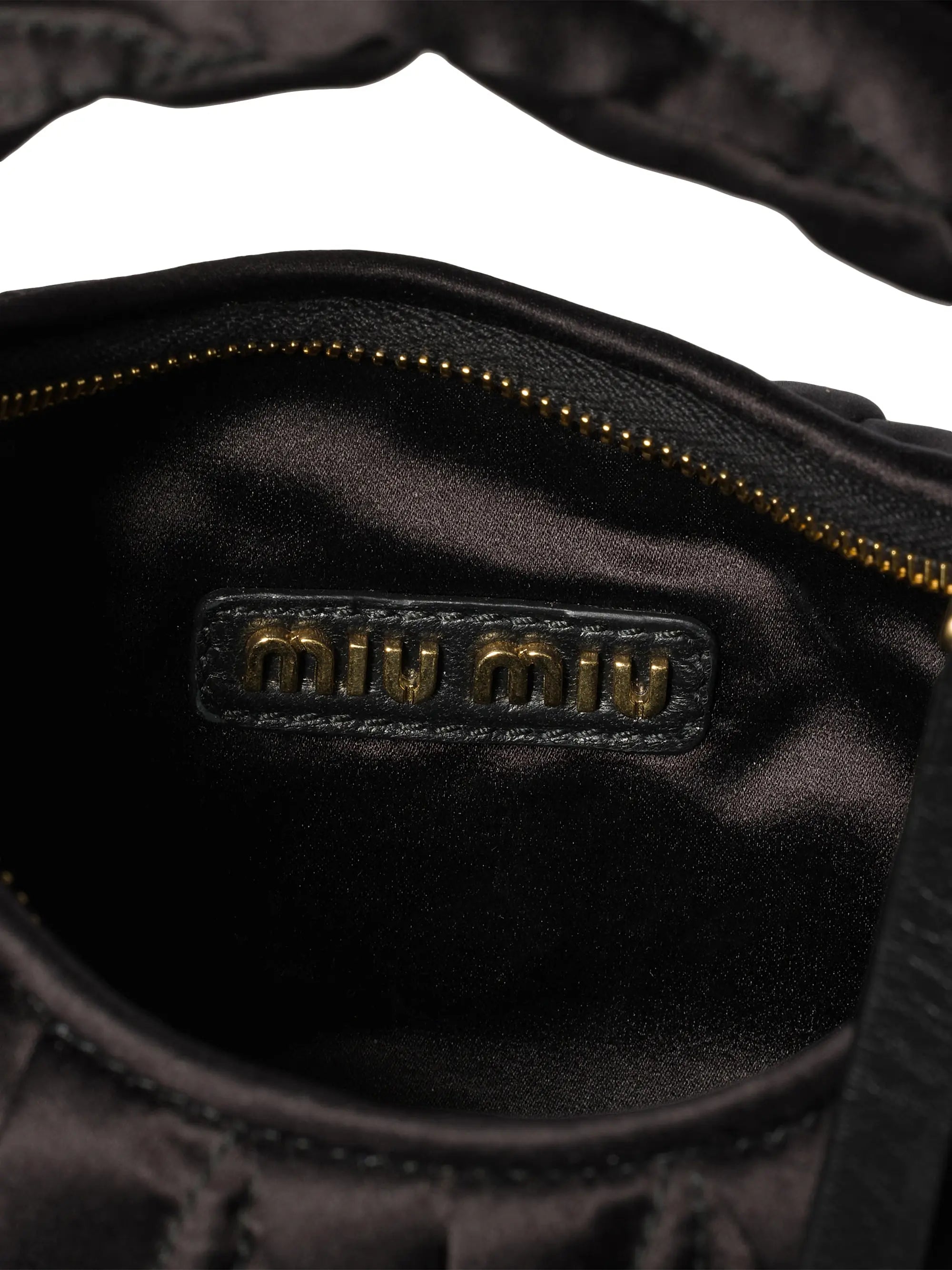 Miu Miu Wander Matelassé Silk Mini Top Handle Bag