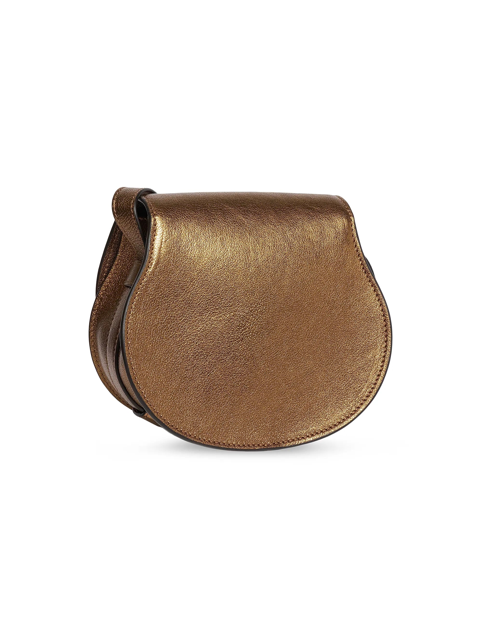 Chloé Marcie Small Metallized Leather Crossbody