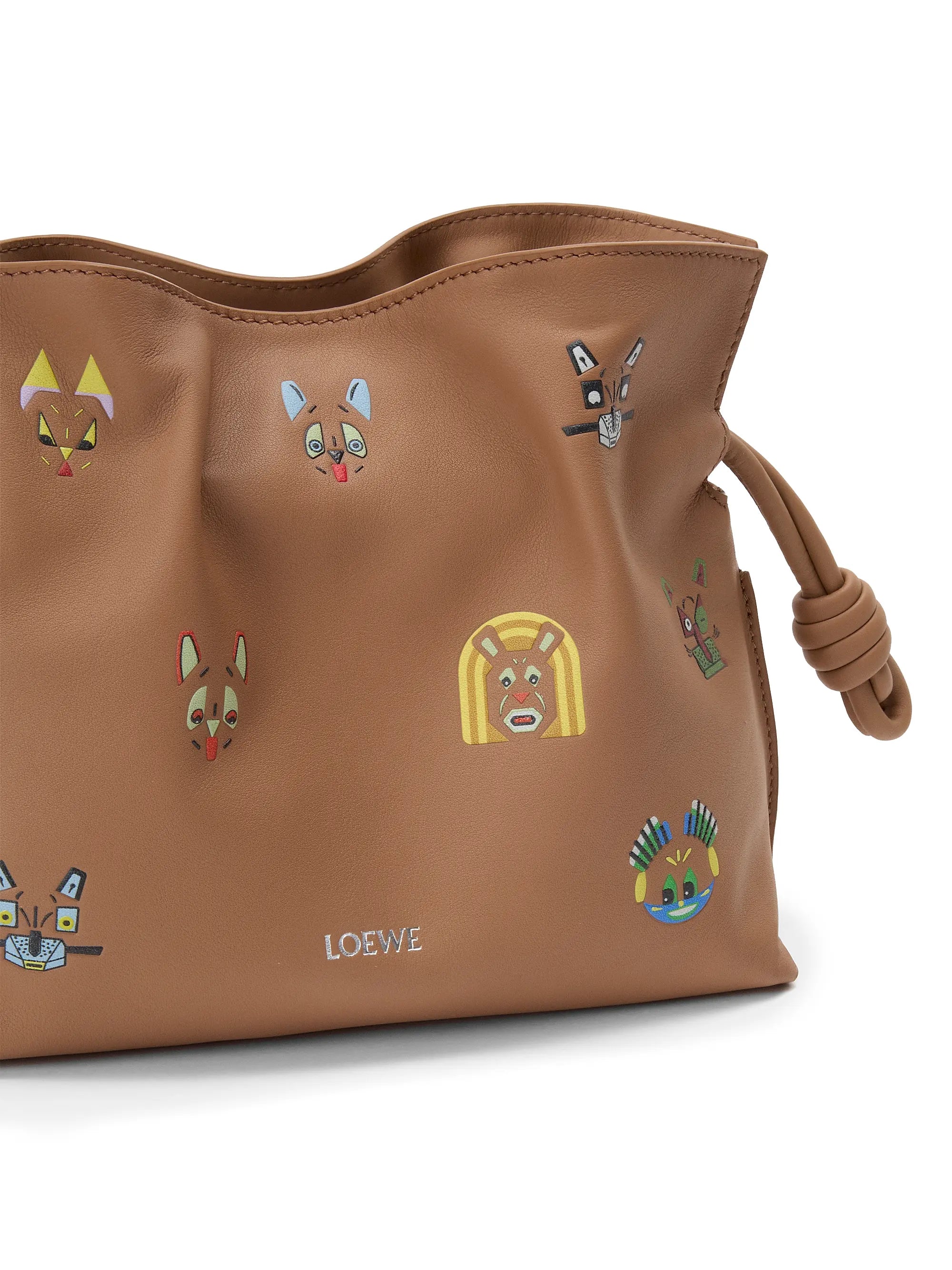 LOEWE LOEWE x Louis Wain Mini Cats Flamenco Mini Leather Clutch
