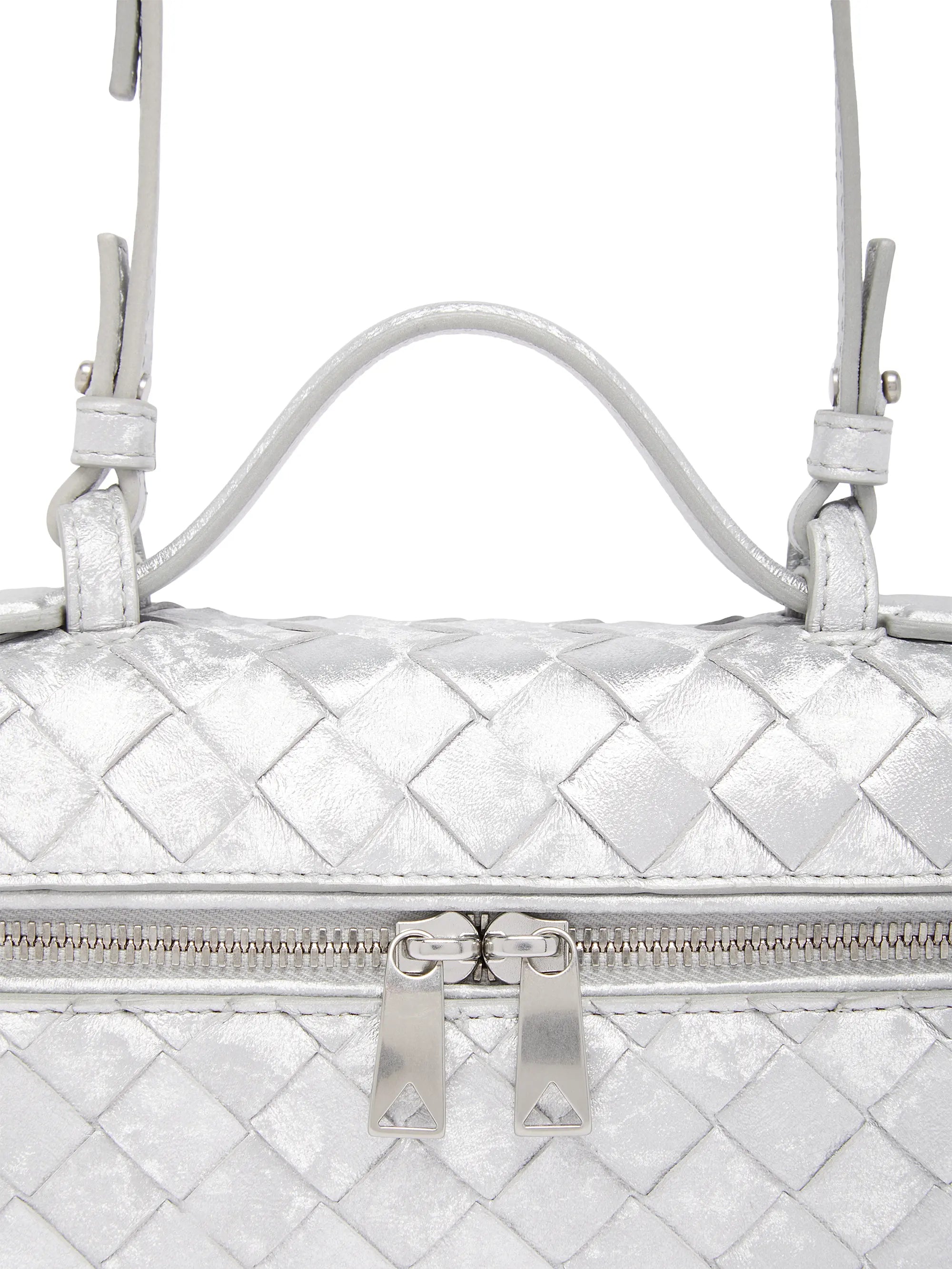 Bottega Veneta Bang Bang Metallic Satin Leather Vanity Case