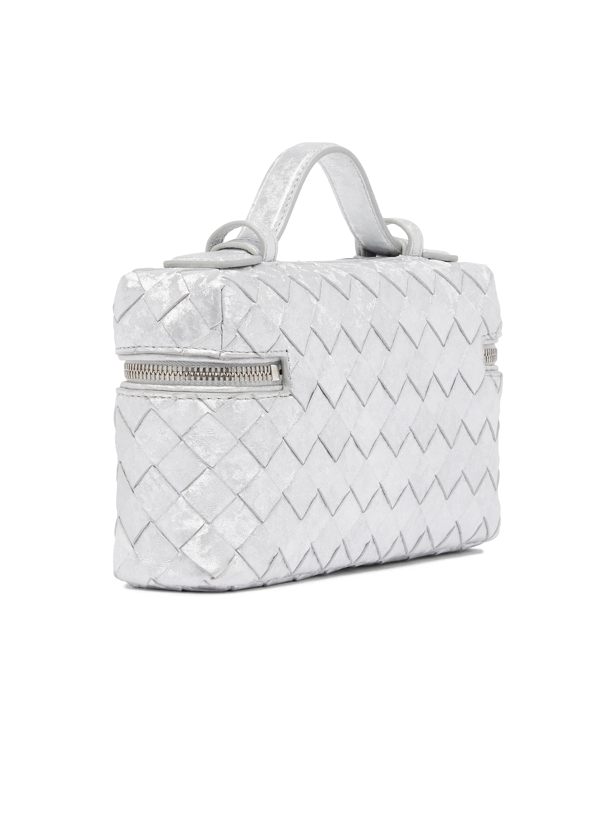 Bottega Veneta Bang Bang Metallic Satin Leather Vanity Case