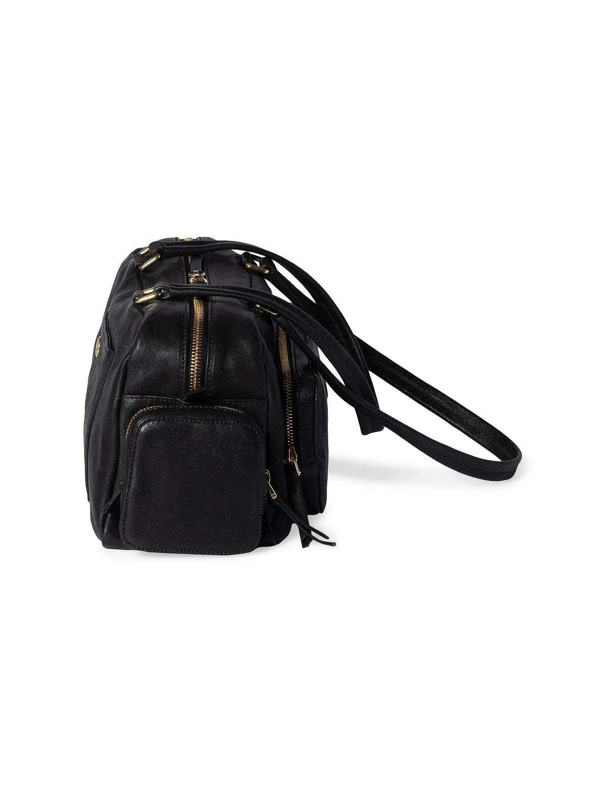 Miu Miu Pocket Washed Nappa Leather Shoulder Bag