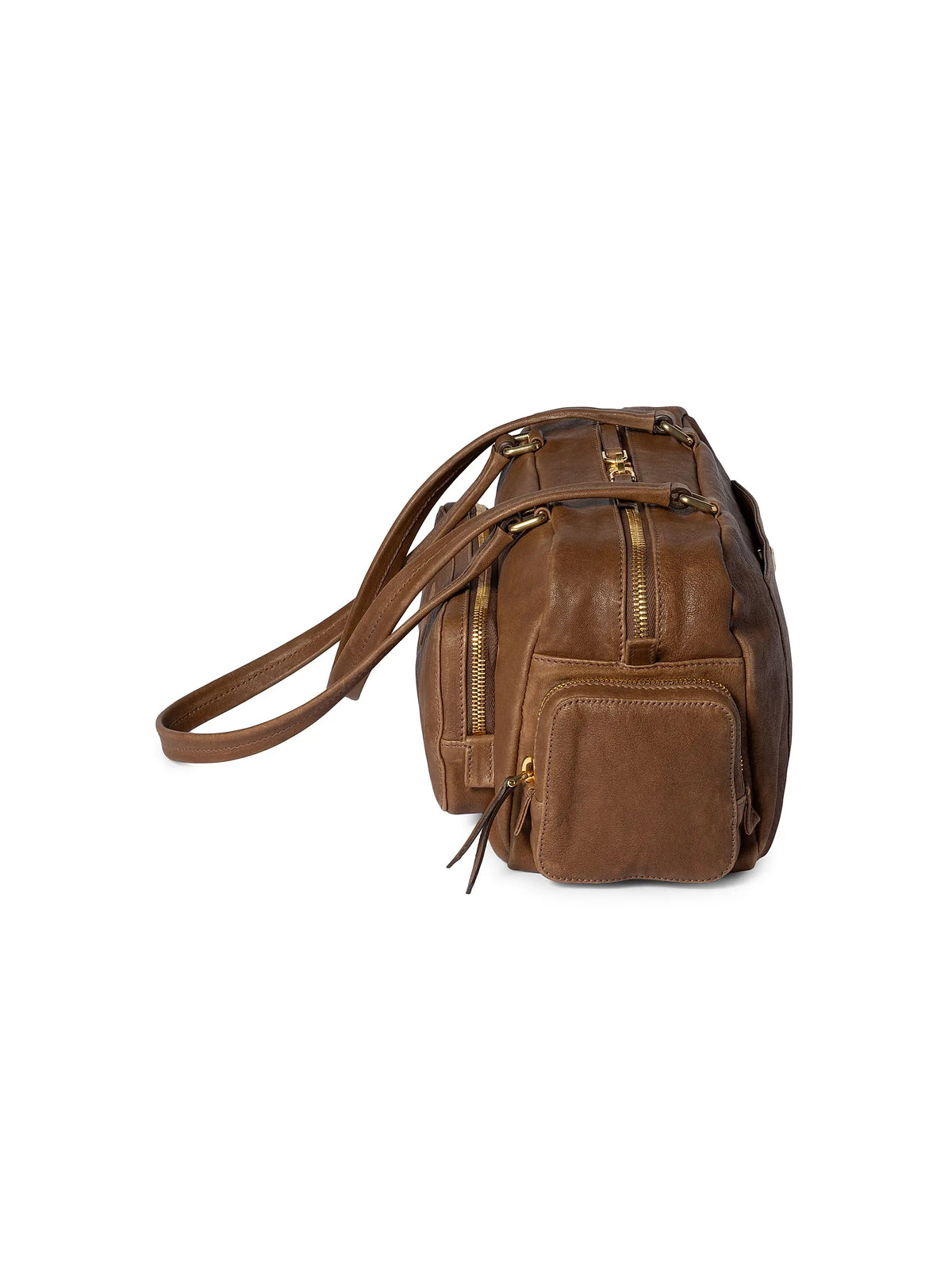 Miu Miu Pocket Washed Nappa Leather Shoulder Bag