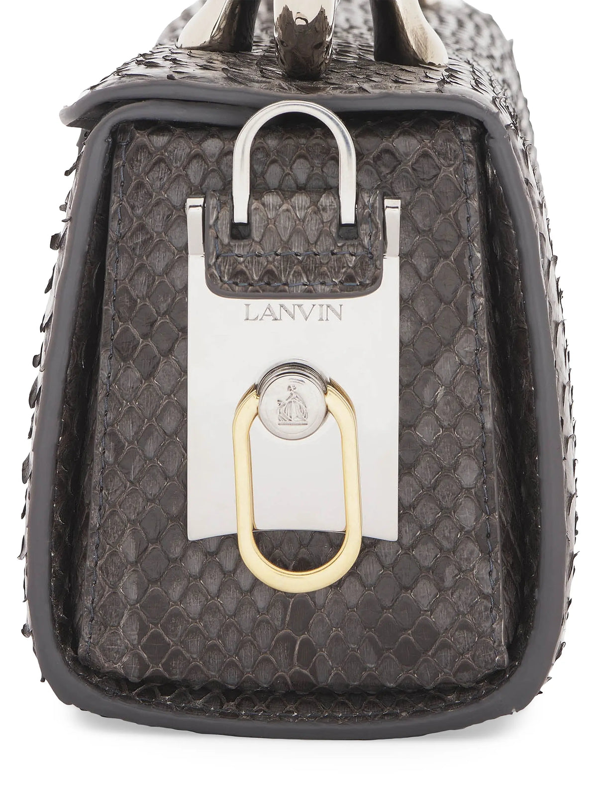 Lanvin Medium Pencil Cat Bag Top Handle in Python