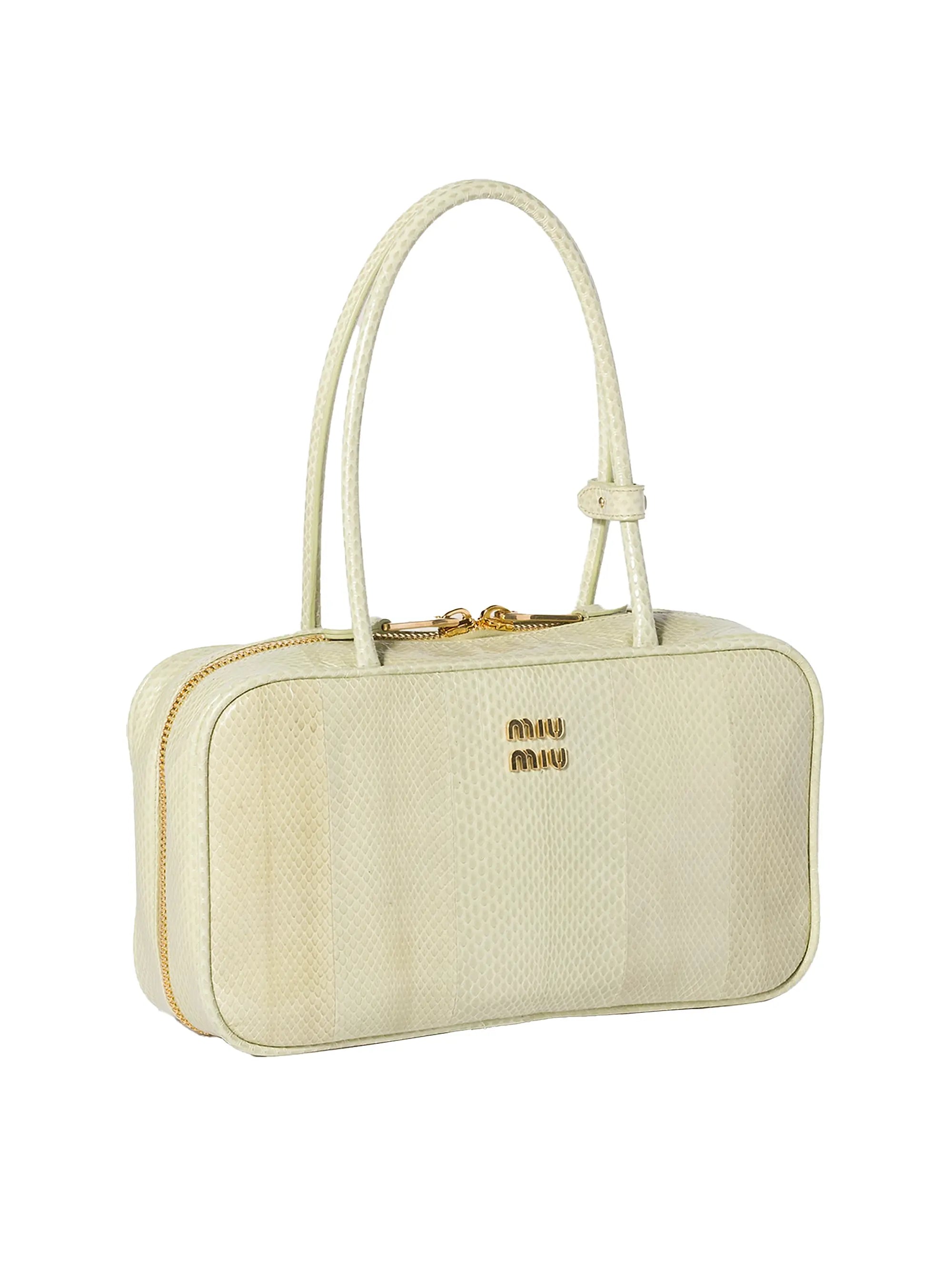 Miu Miu Beau Ayers Leather Top Handle Bag