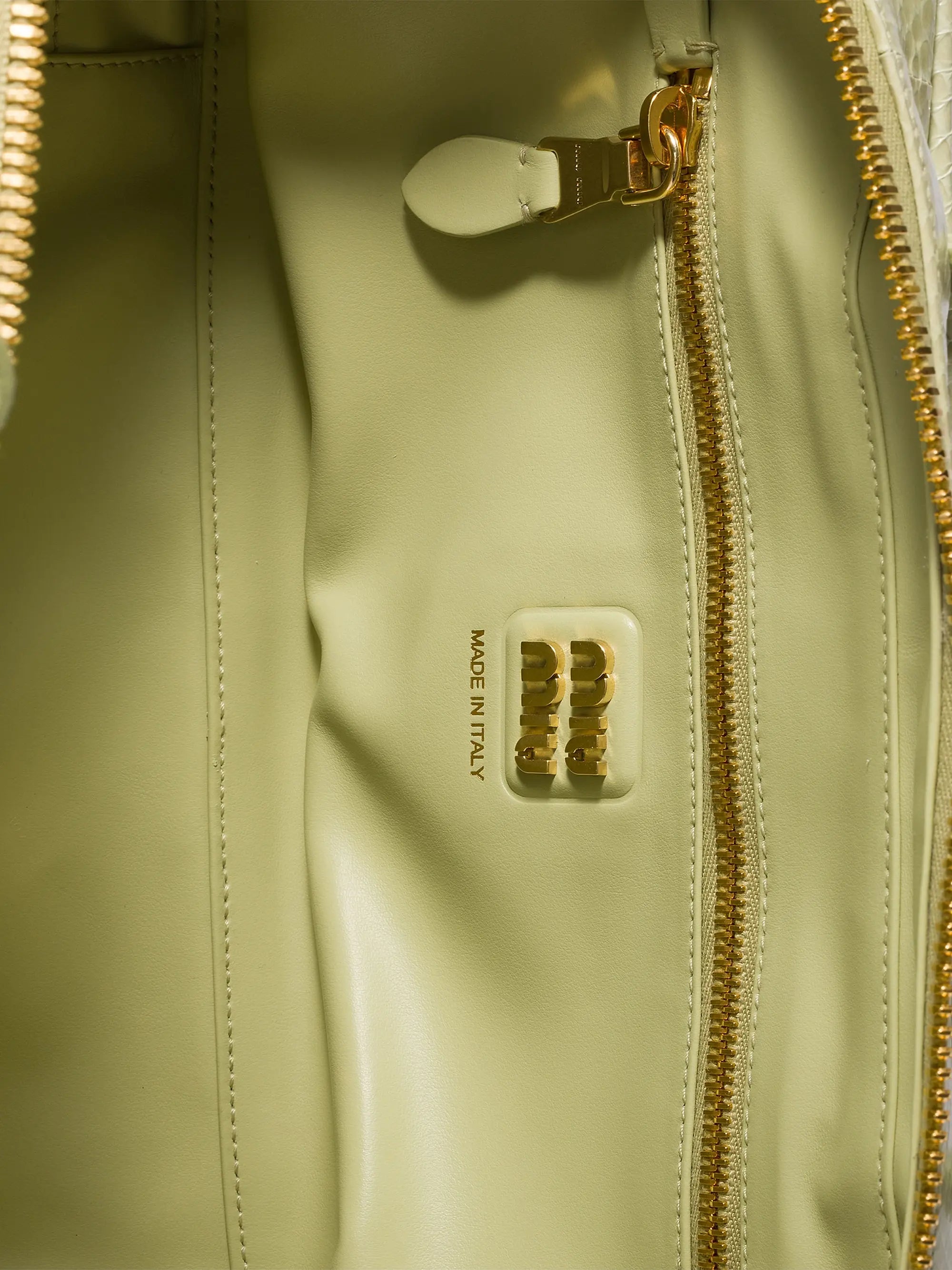 Miu Miu Beau Ayers Leather Top Handle Bag