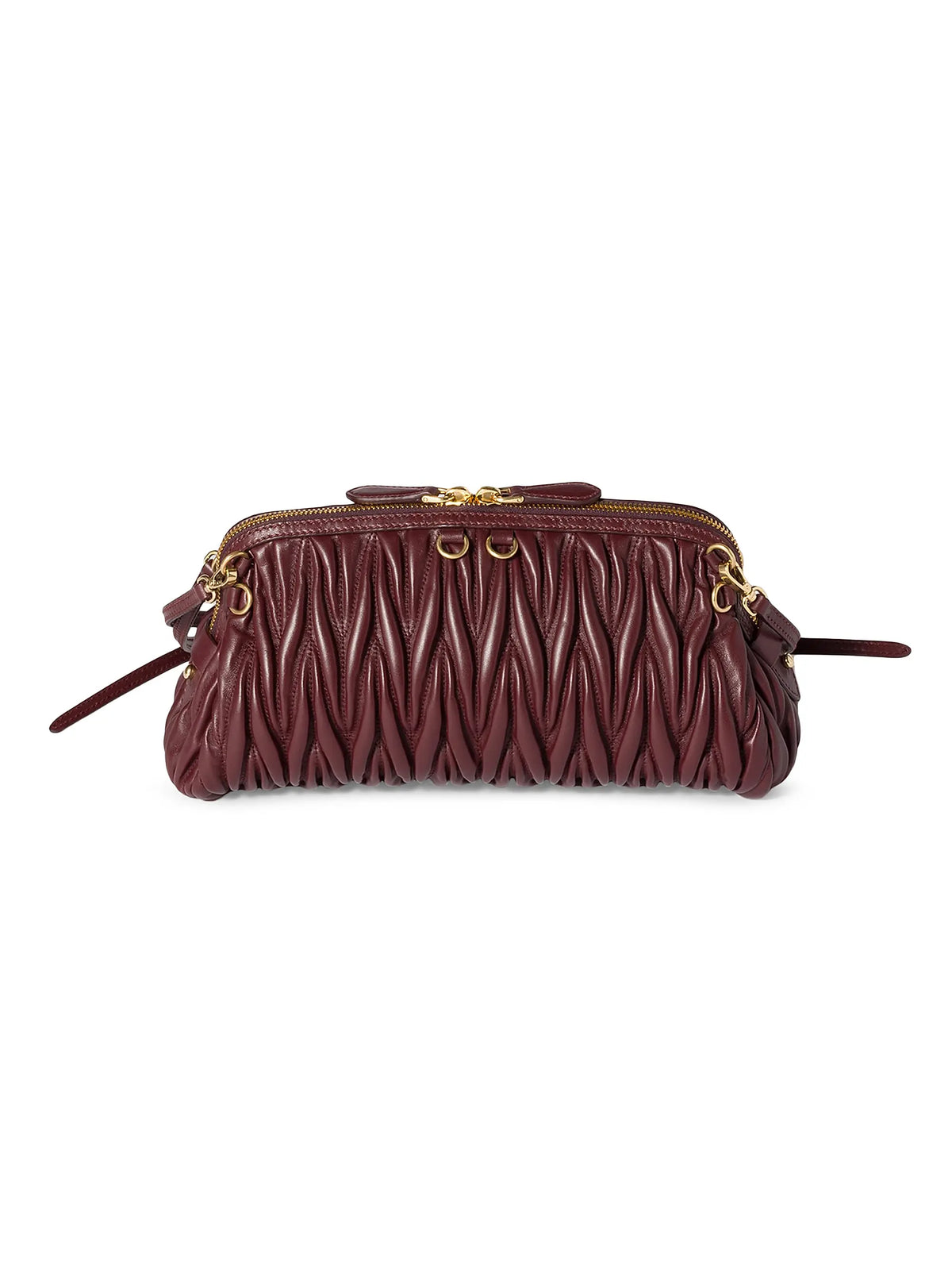 Women's Miu Miu Matelassé Nappa Leather Shoulder Bag, detail 3