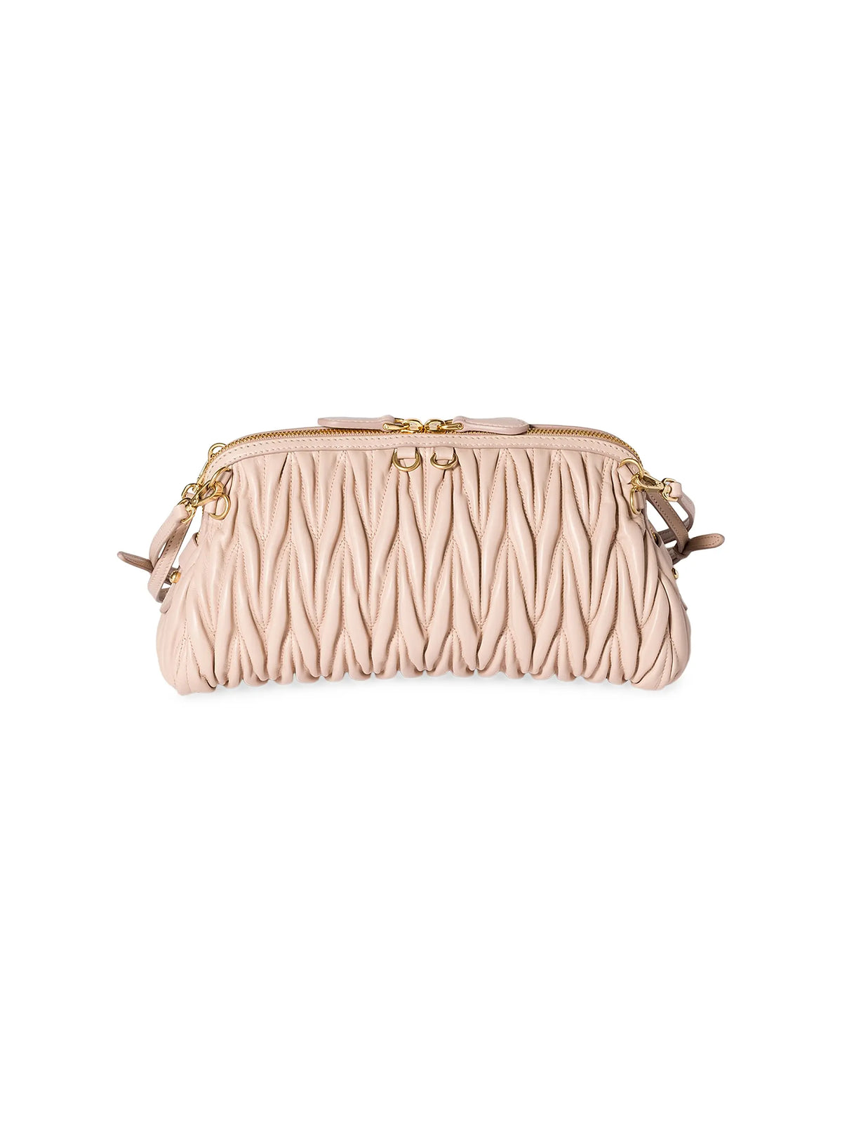 Women's Miu Miu Matelassé Nappa Leather Shoulder Bag, detail 4
