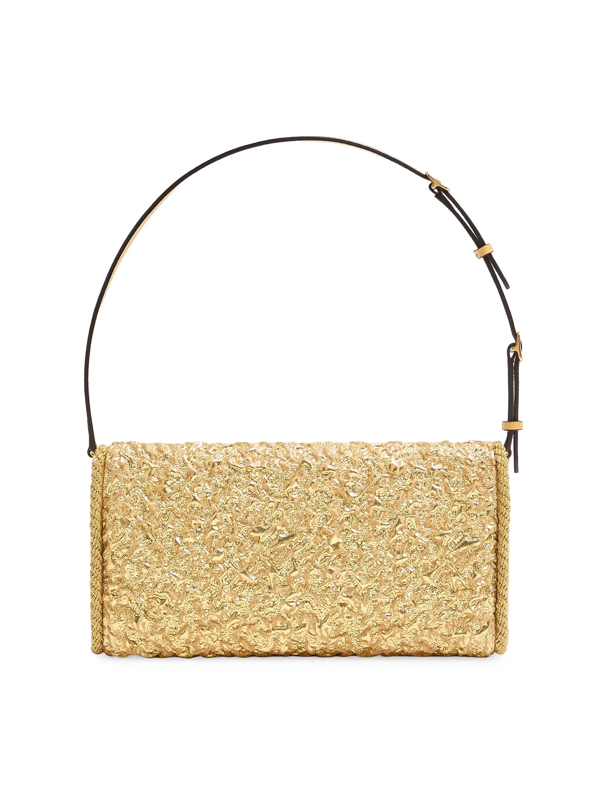 Valentino Garavani Devain Small Shoulder Bag in Cloqué Jacquard Fabric