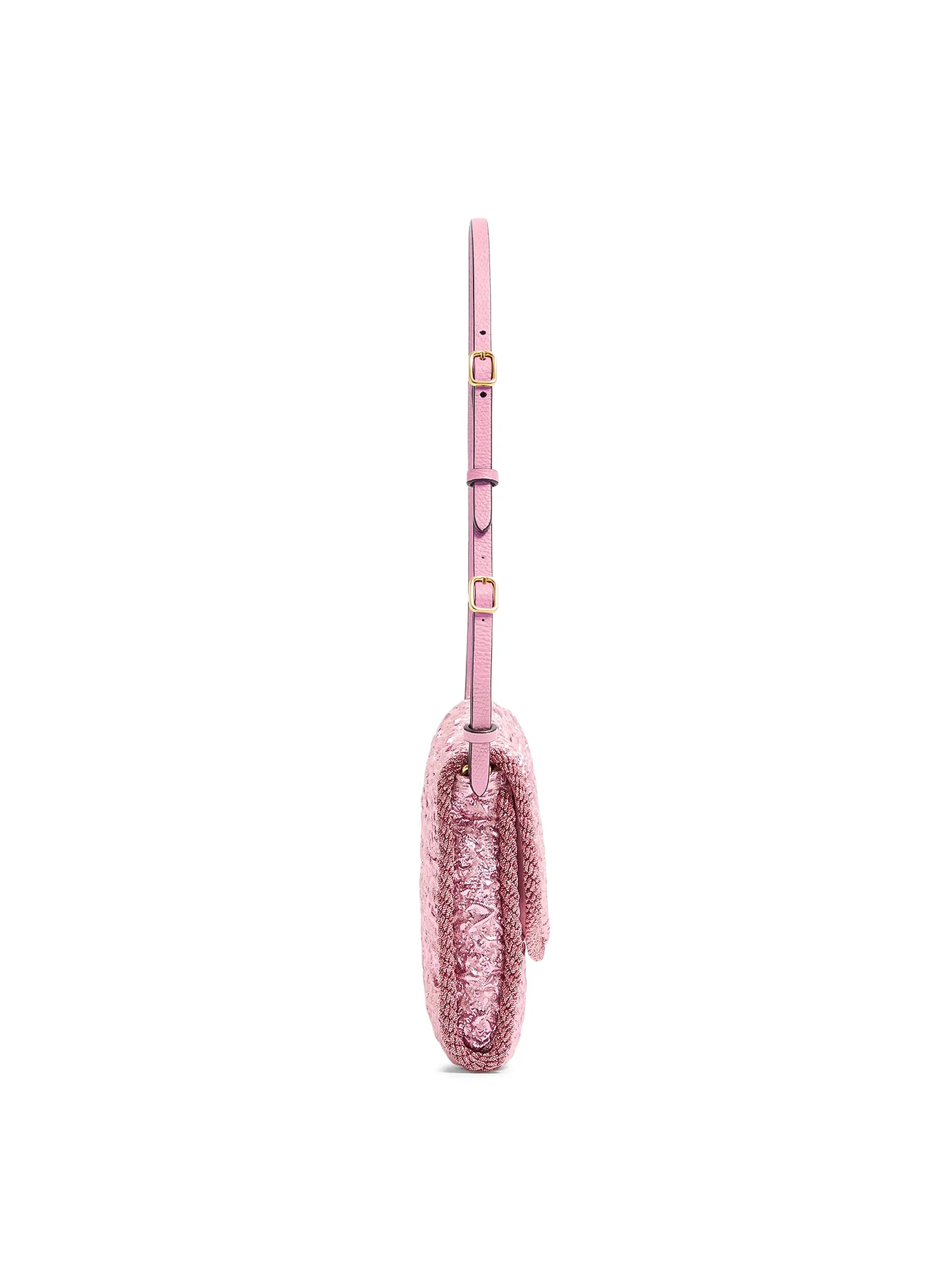 Valentino Garavani Devain Small Shoulder Bag in Cloqué Jacquard Fabric