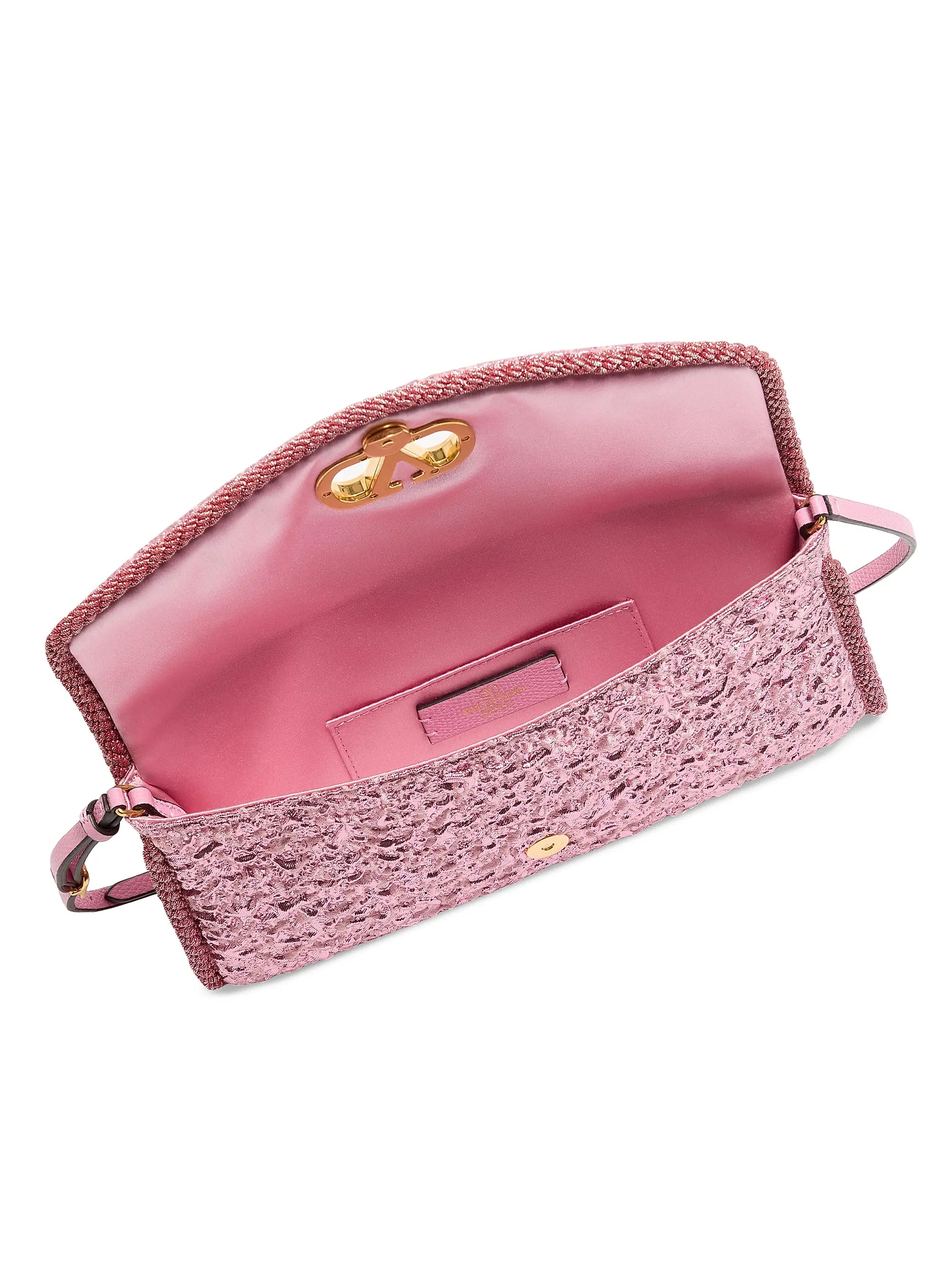Valentino Garavani Devain Small Shoulder Bag in Cloqué Jacquard Fabric