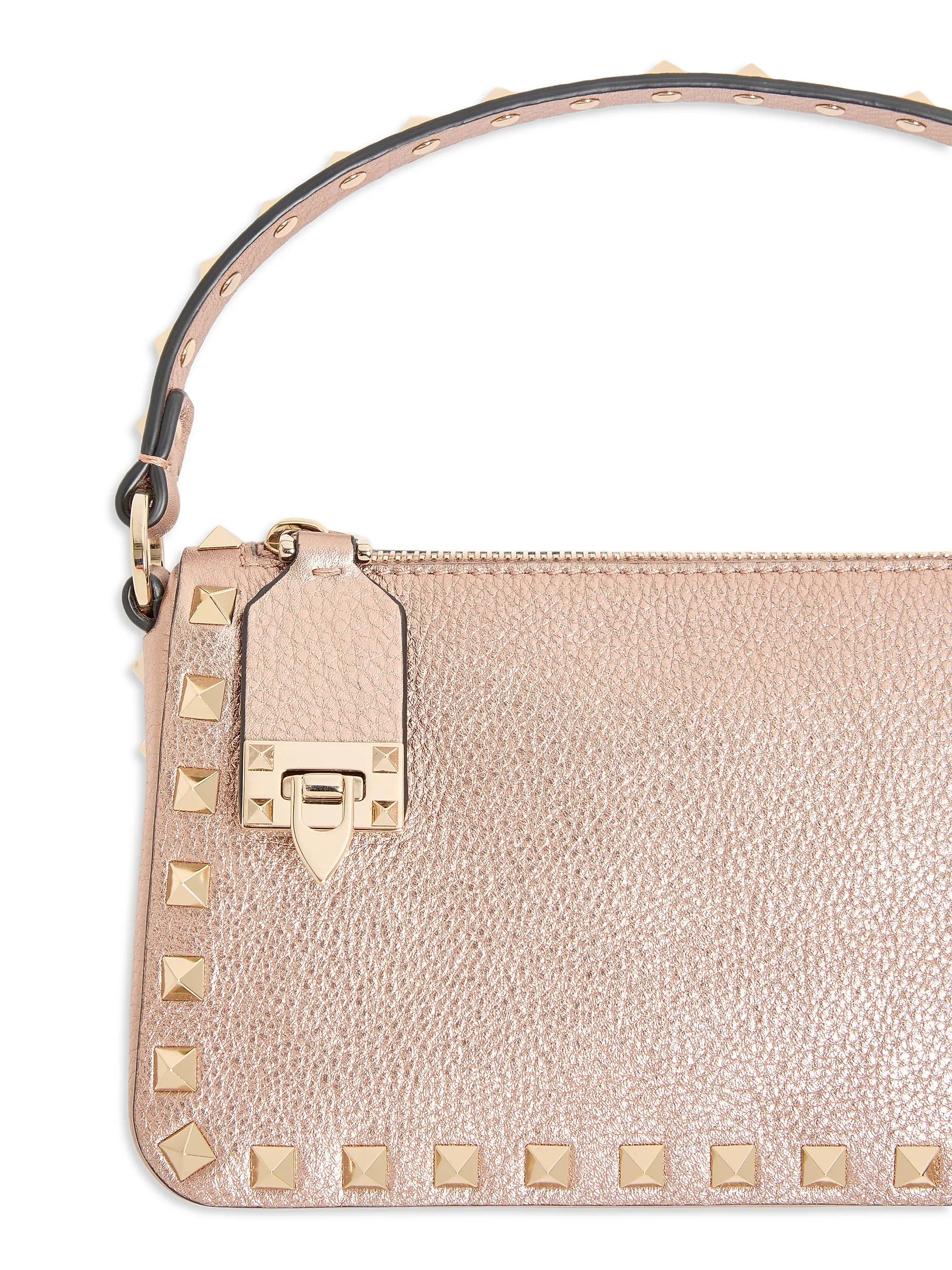 Valentino Garavani Rockstud Small Crossbody Bag in Laminated Grainy Calfskin Leather