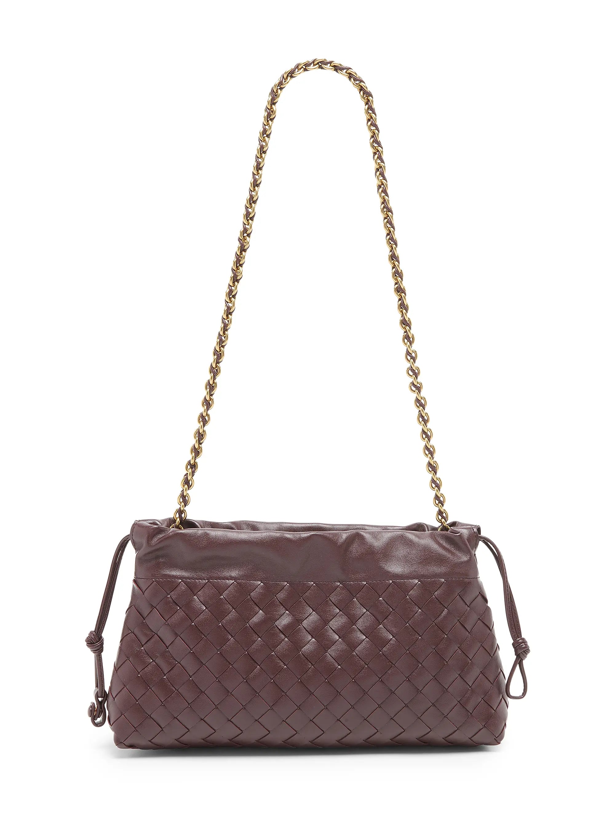 Bottega Veneta Dustbag Notte Intrecciato Leather Shoulder Bag
