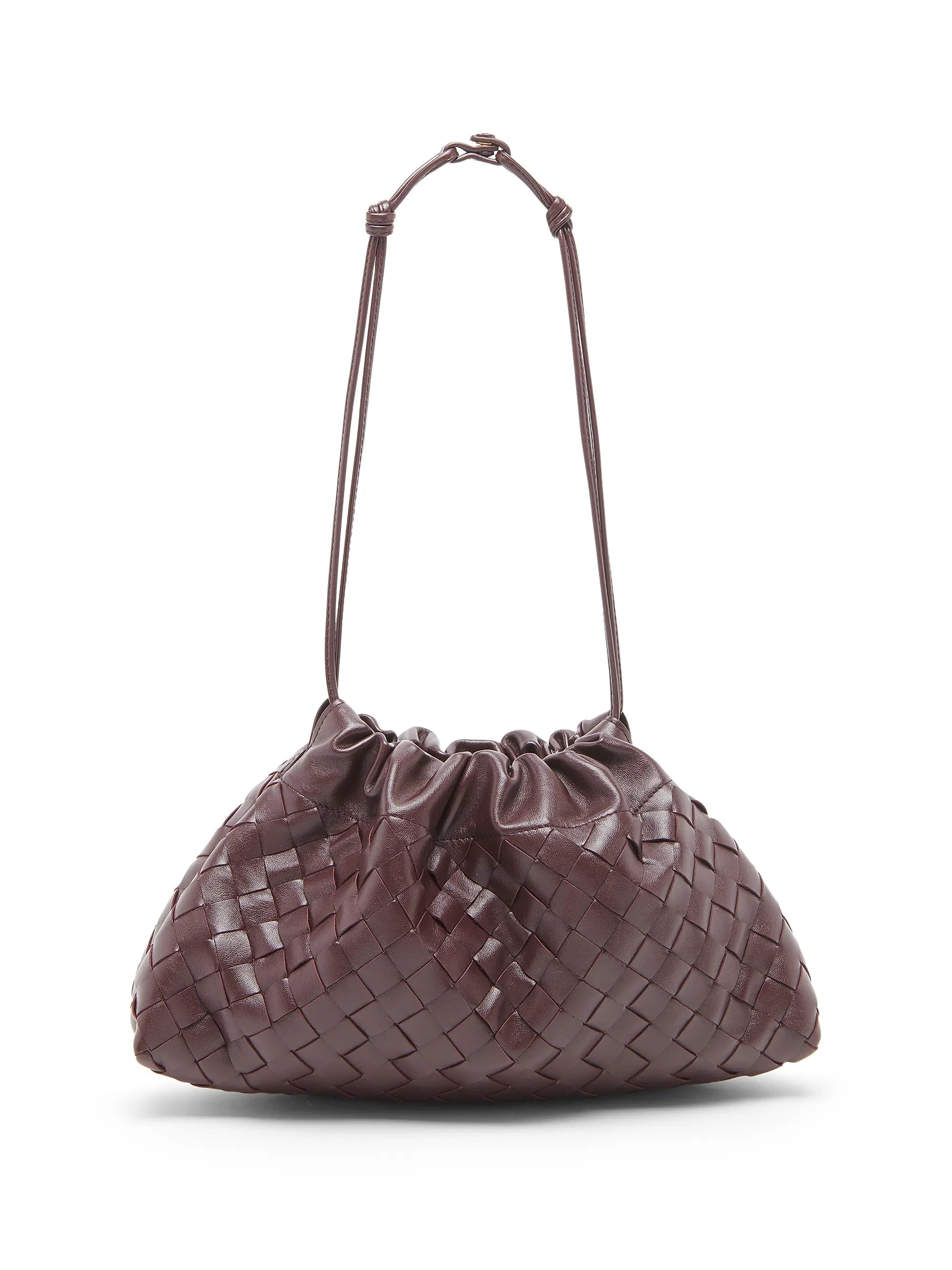 Bottega Veneta Dustbag Notte Intrecciato Leather Shoulder Bag
