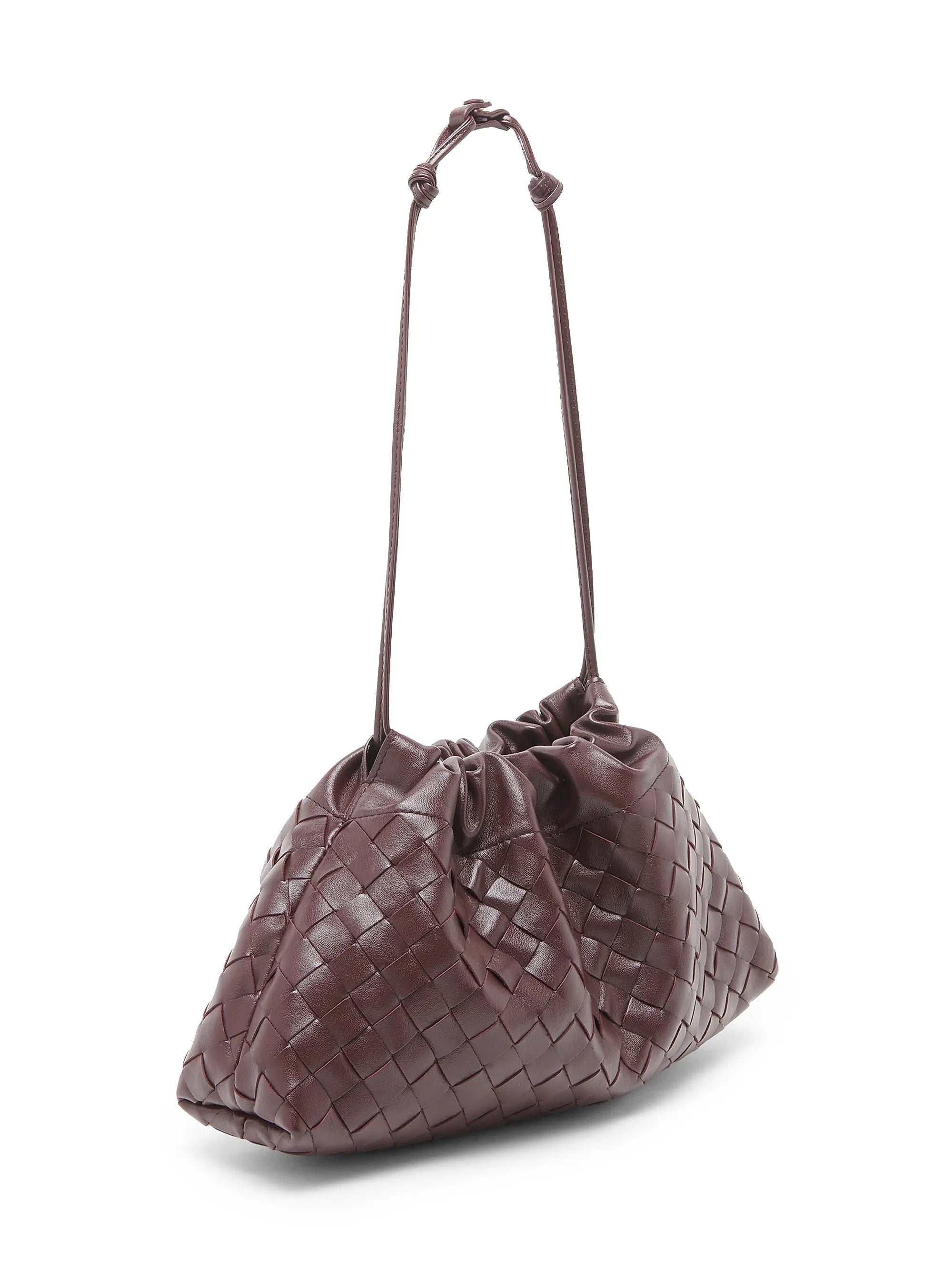 Bottega Veneta Dustbag Notte Intrecciato Leather Shoulder Bag
