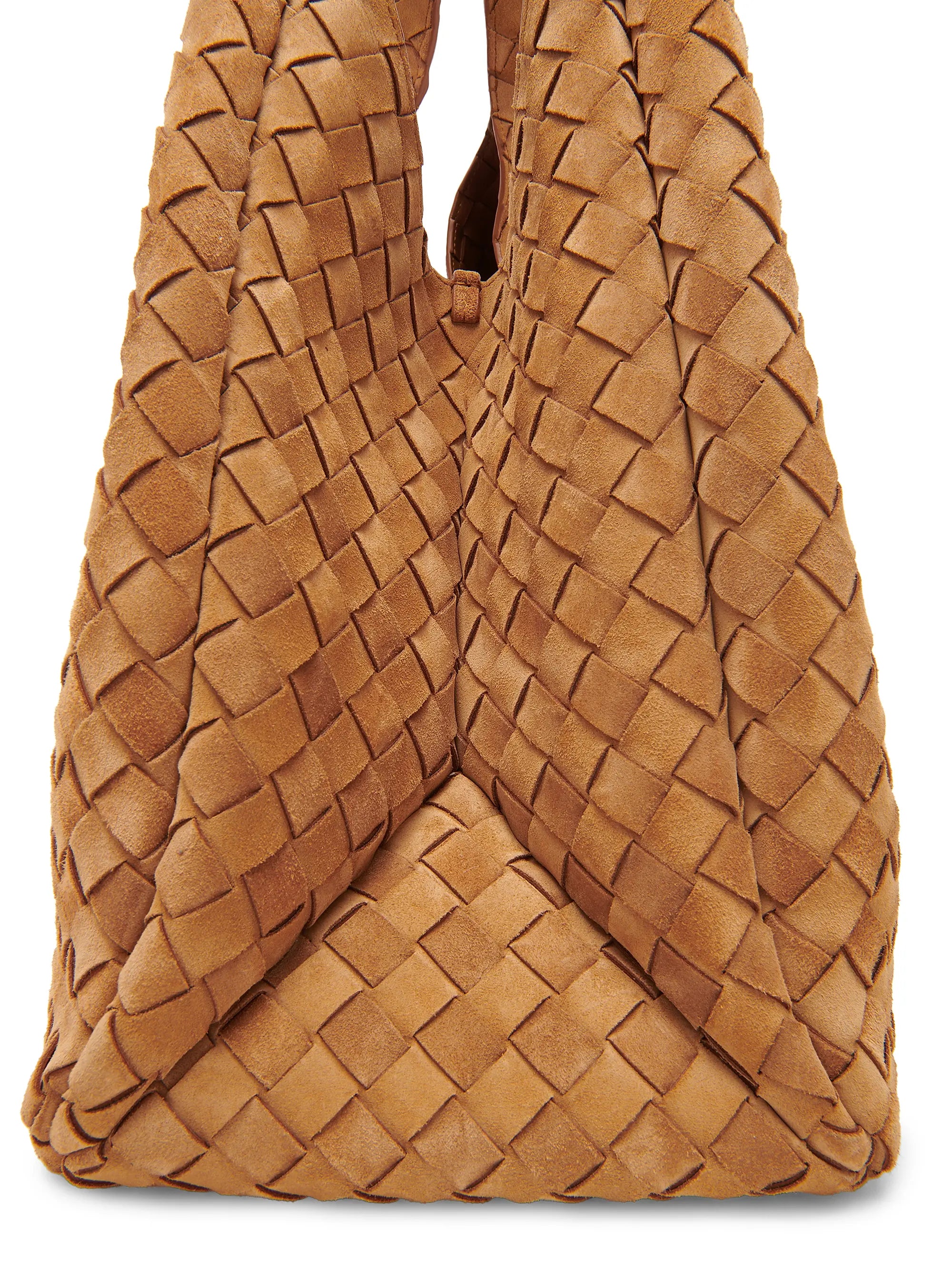 Bottega Veneta Large Campana Intrecciato Suede Shoulder Bag