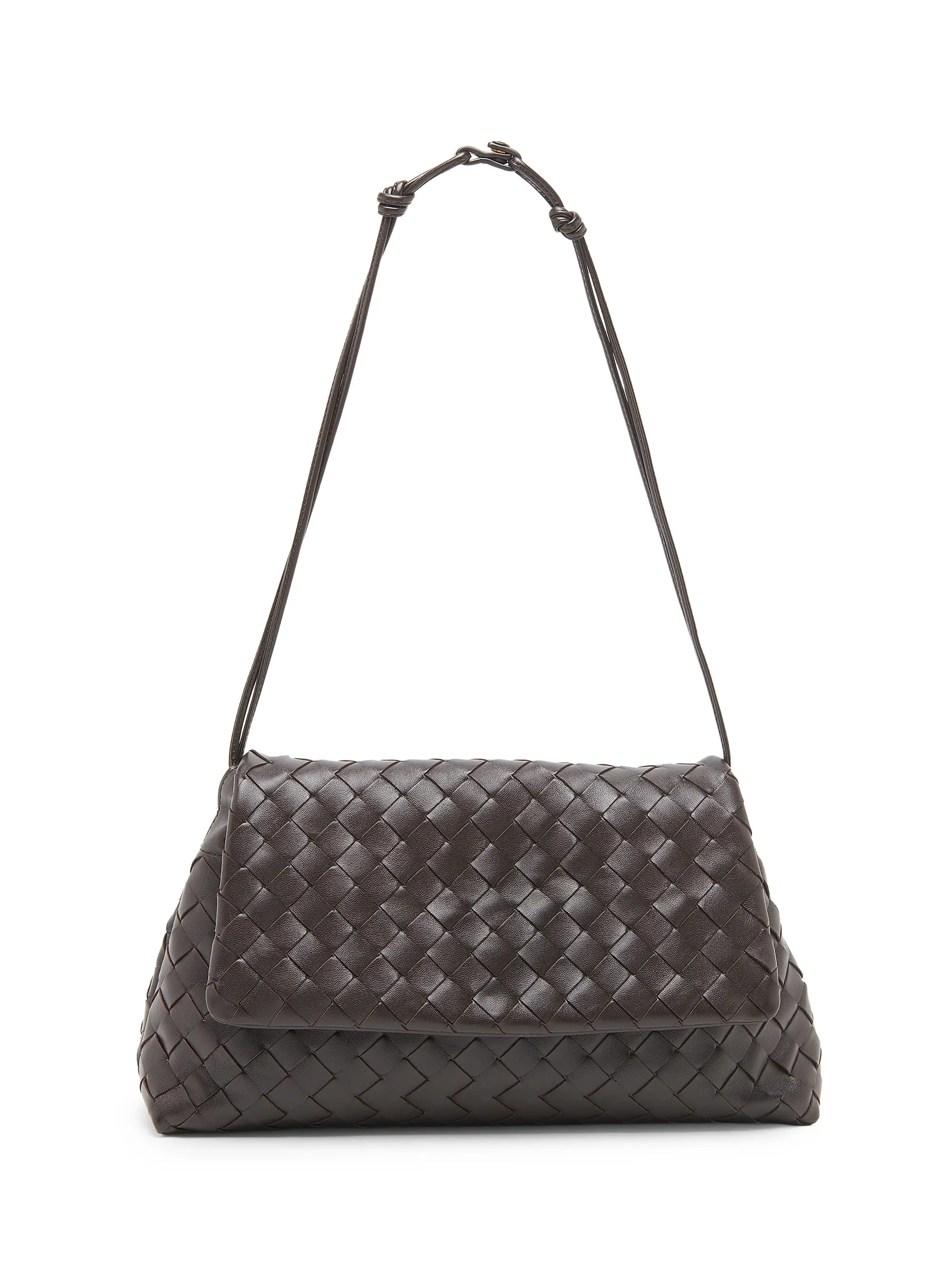 Bottega Veneta Giorno Intrecciato Leather Shoulder Bag